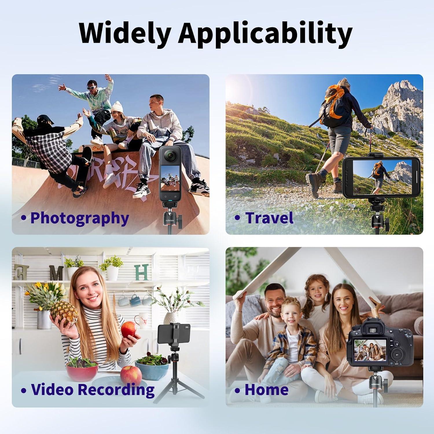 Trípode Mini Ajustable rubesee PL-1015 62.5cm para Cámara