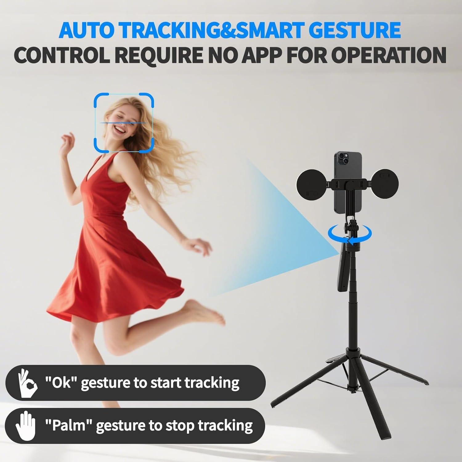 Trípode con seguimiento facial automático DreamPigeon 180 cm