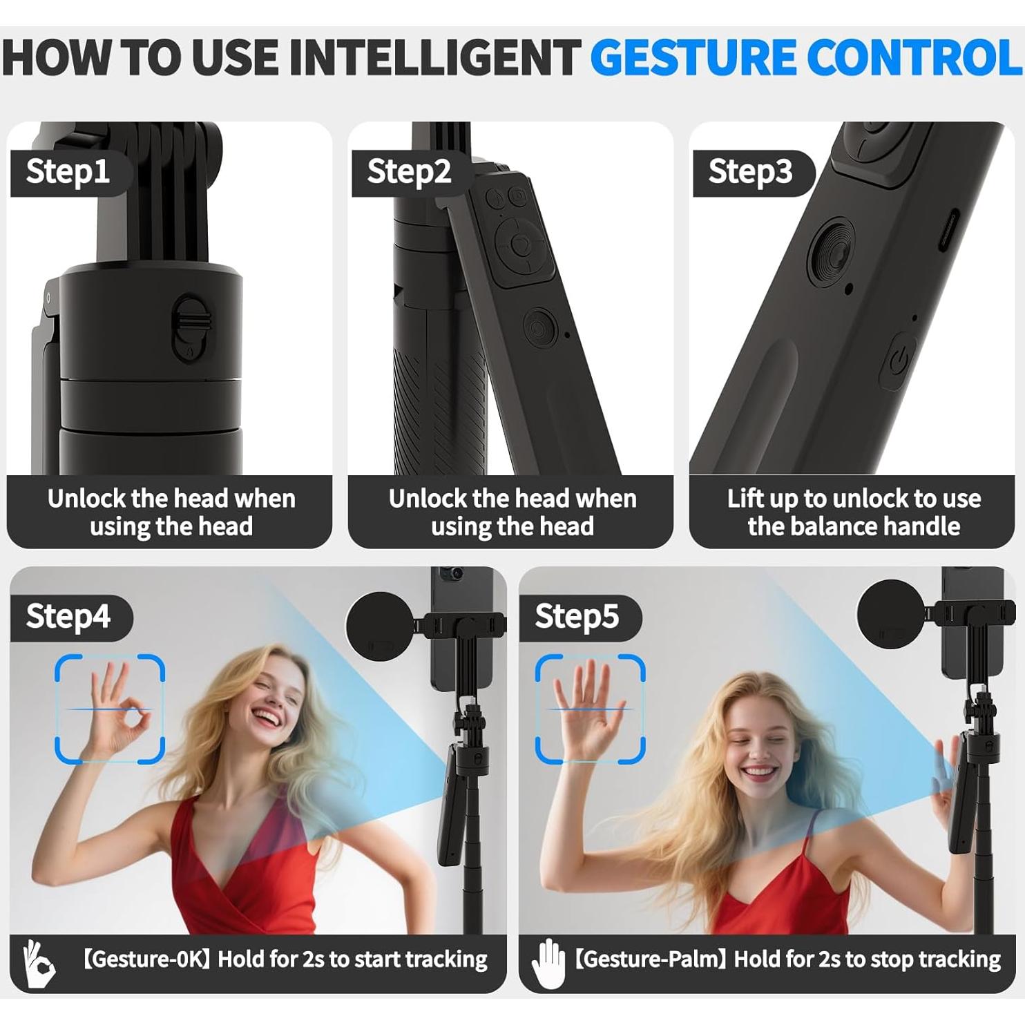 Trípode con seguimiento facial automático DreamPigeon 180 cm