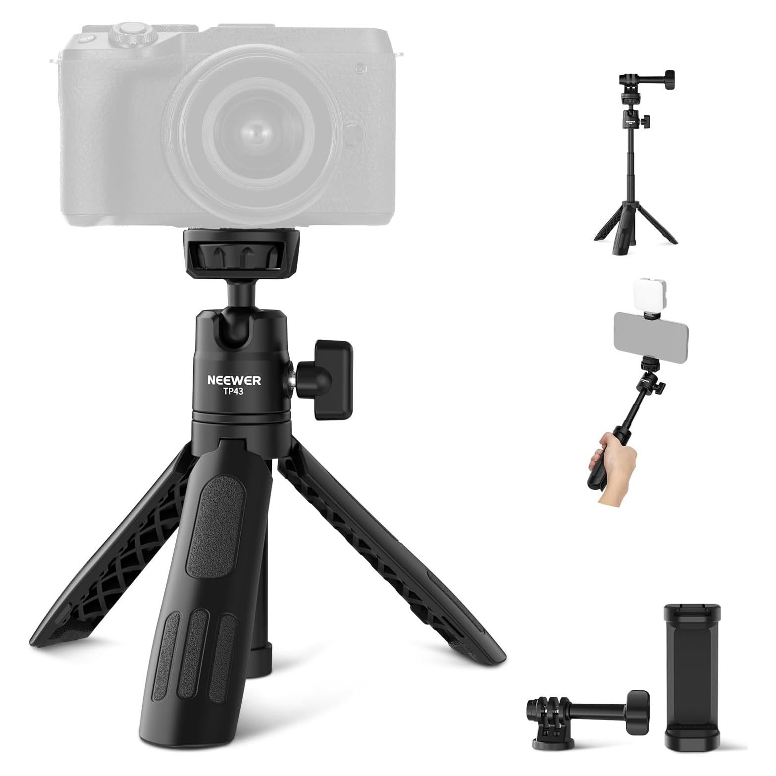 Trípode Mini Selfie Stick NEEWER TP43 Negro para iPhone y GoPro