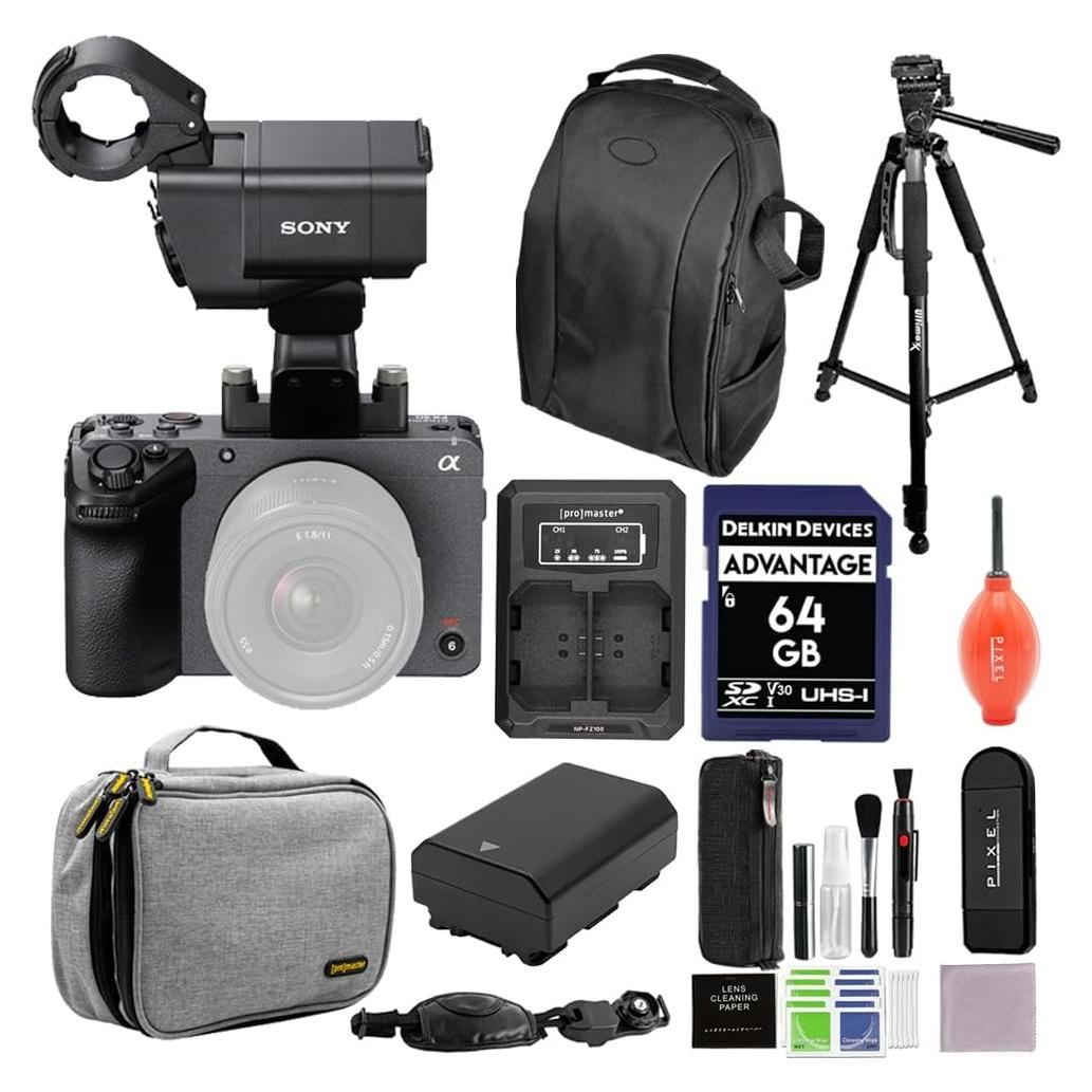 Cámara de Cine Digital Sony FX30 con Mango XLR y Accesorios