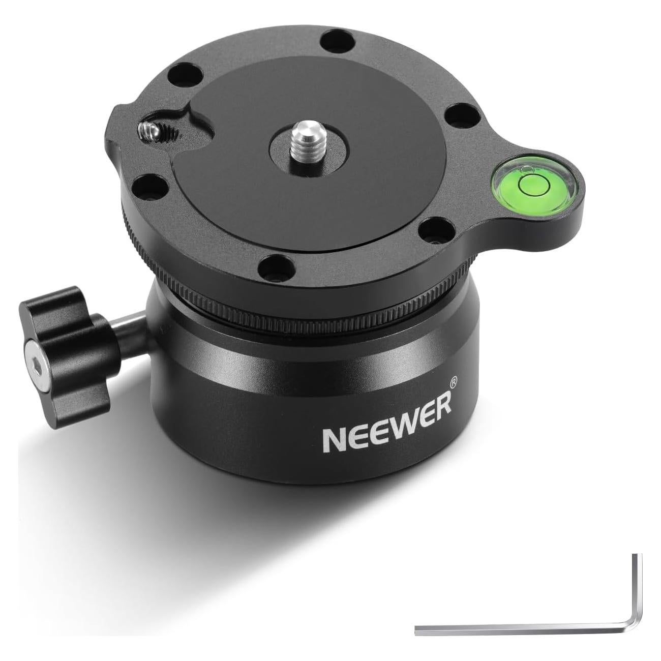 Base de Nivelación de Trípode NEEWER 50mm con Burbuja