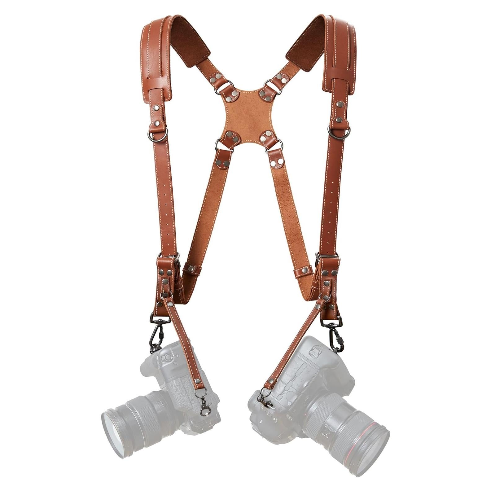 Arnés de cámara dual Padwa Lifestyle cuero marrón 20 kg