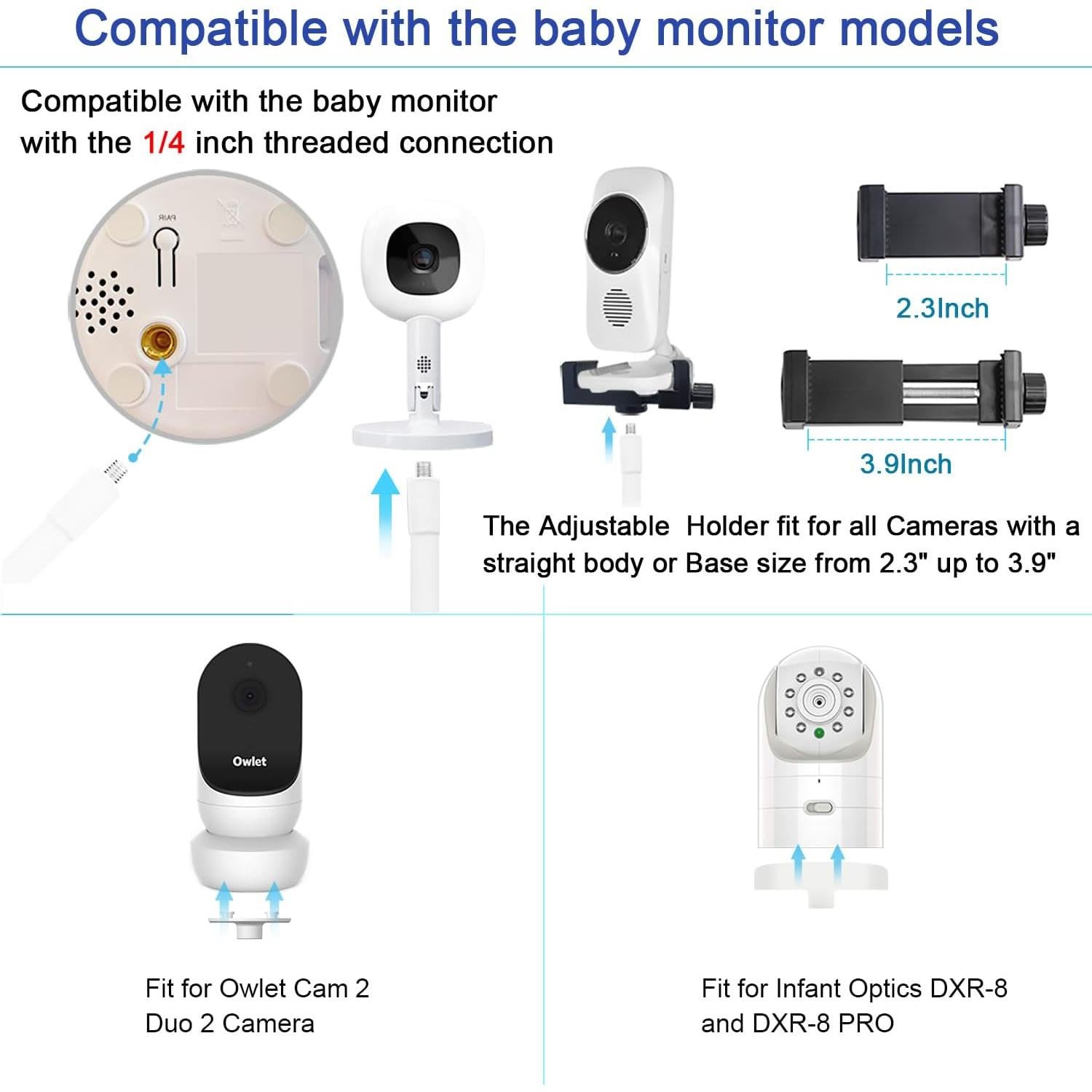 Soporte de Piso Ajustable para Monitor de Bebé AISVAN 94-170 cm