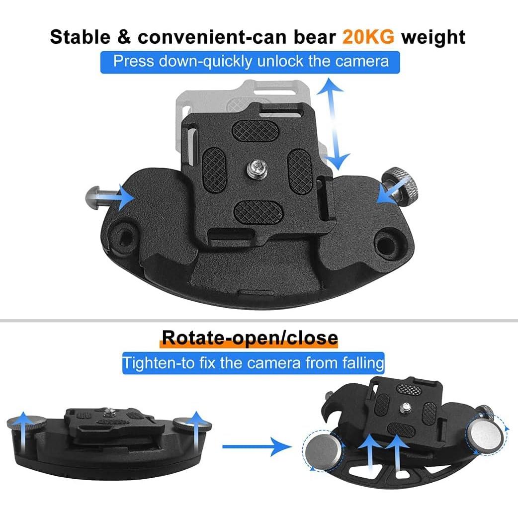 Mochila de cámara con clip de liberación rápida Kasin Azul