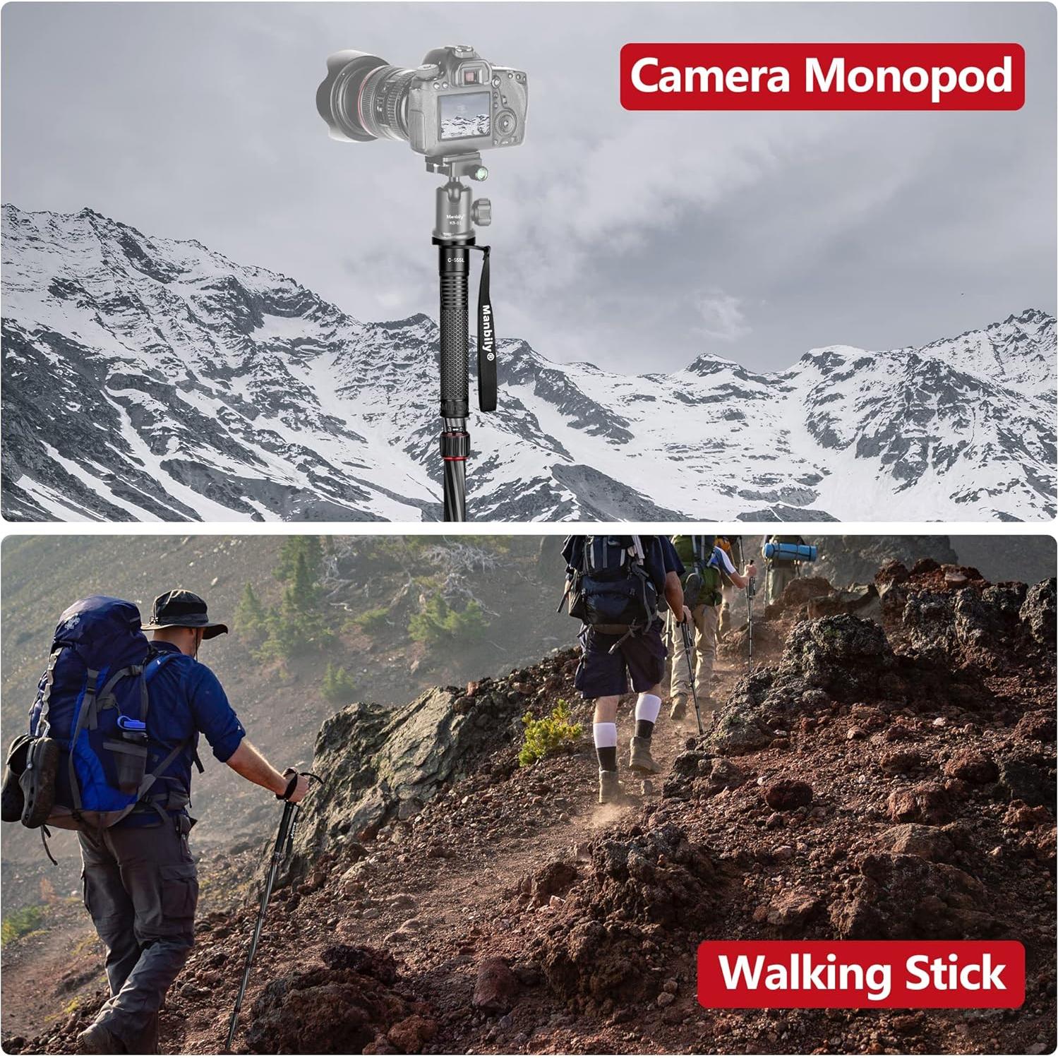 Monopod Manbily C-555L de Fibra de Carbono 0.42 kg 61 cm