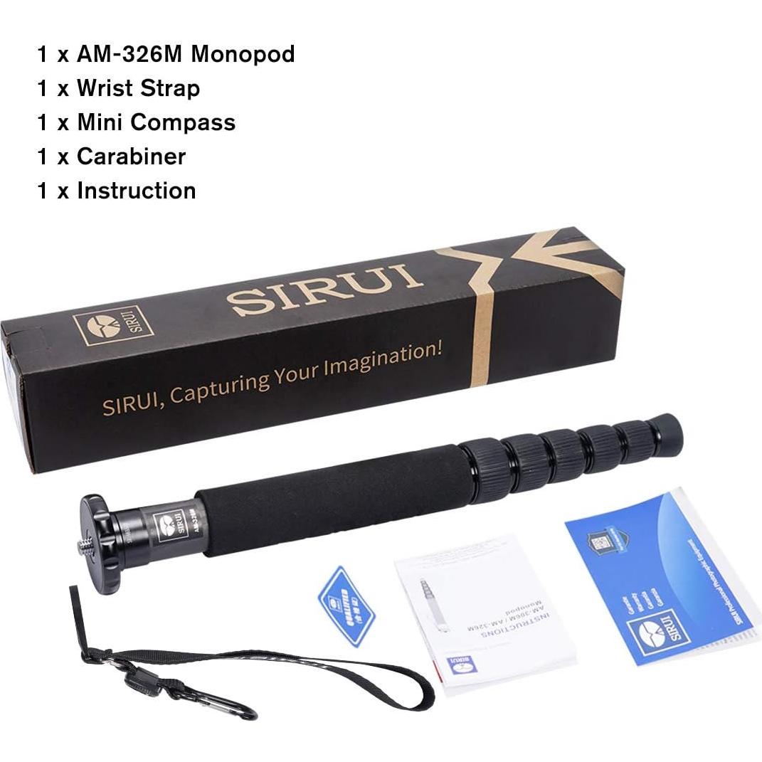 Monopie SIRUI AM-326M de Fibra de Carbono 6 Secciones 10kg