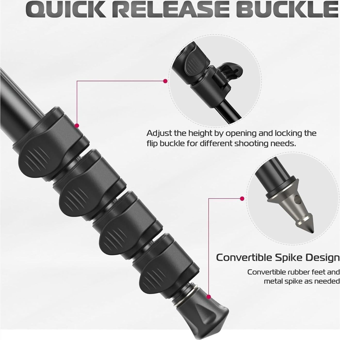 Monopod KLIOMAX 62" (157.48 cm) para cámaras y celulares
