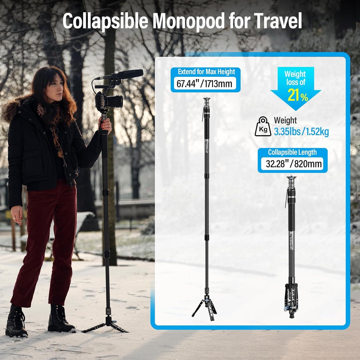 Monopie SIRUI SVM-165 de Fibra de Carbono 165 cm 10 kg