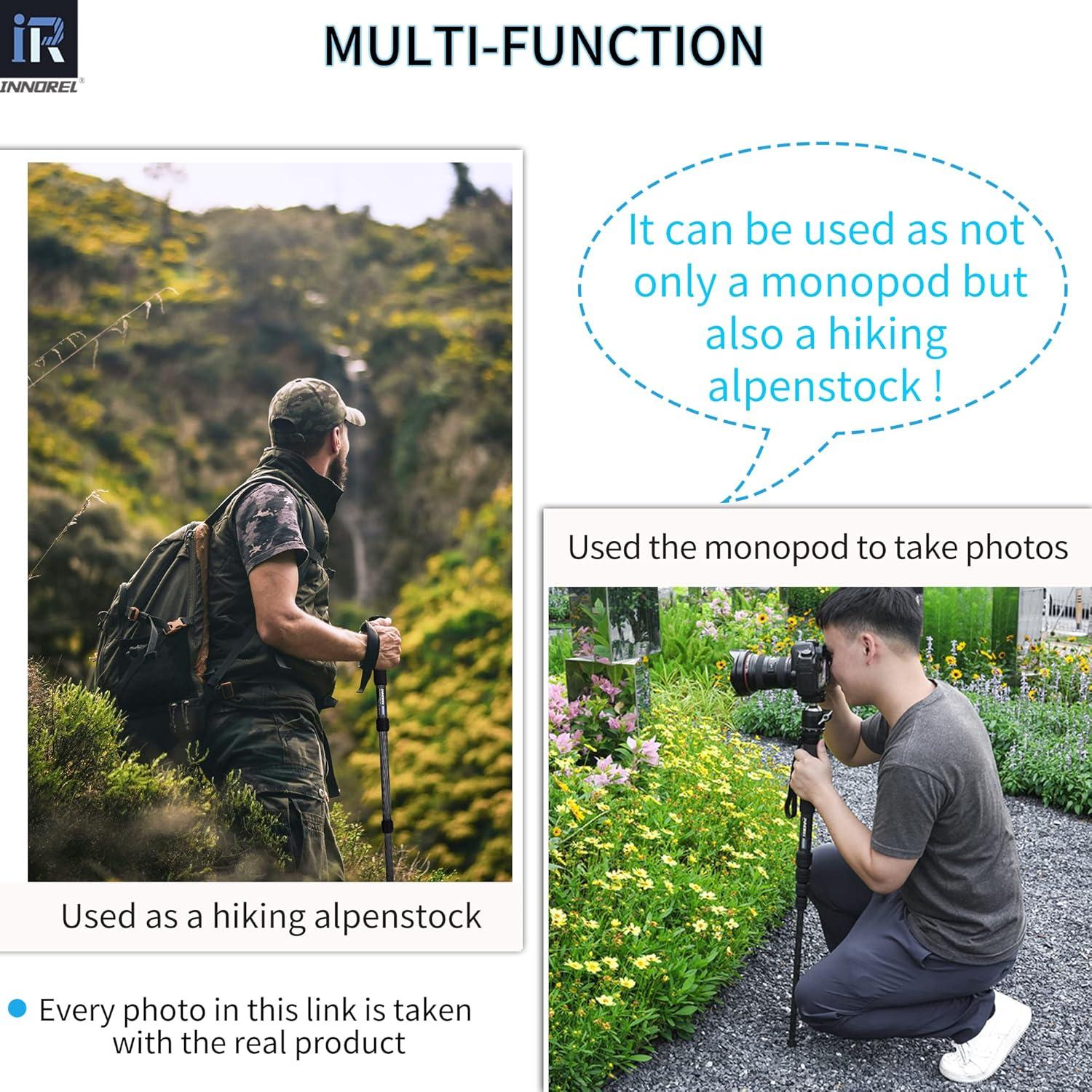 Monopie INNOREL RM285C fibra de carbono 5 secciones 10kg