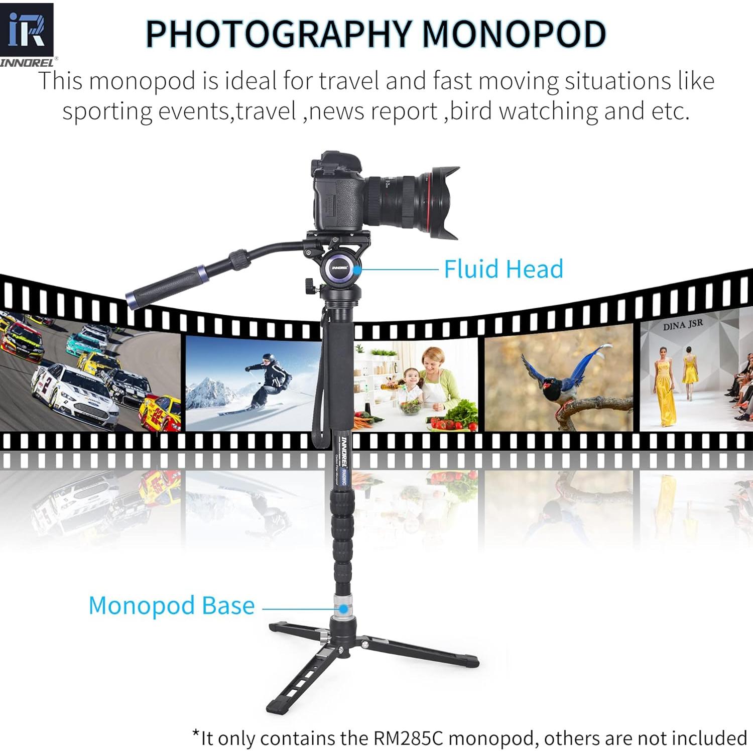 Monopie INNOREL RM285C fibra de carbono 5 secciones 10kg