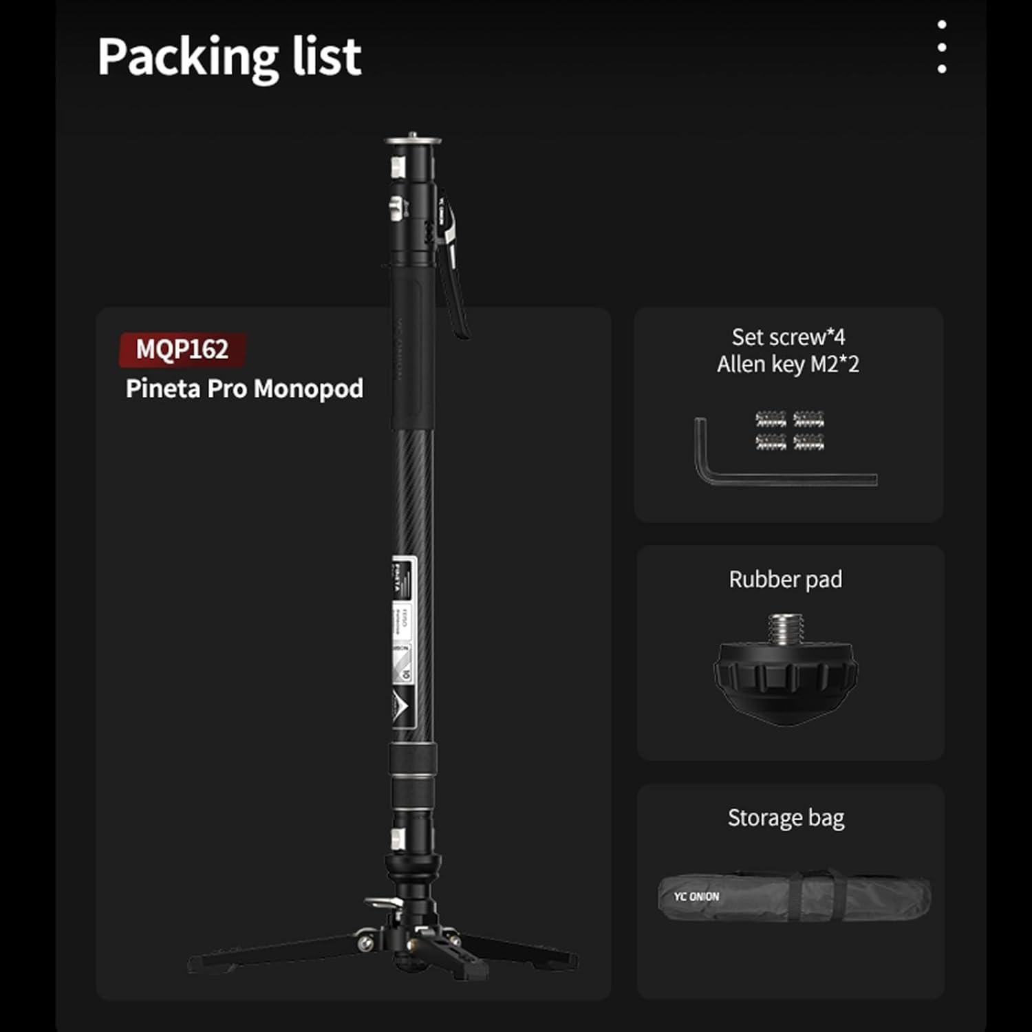 Monopie de Fibra de Carbono YC Onion Pineta Pro V2 5kg