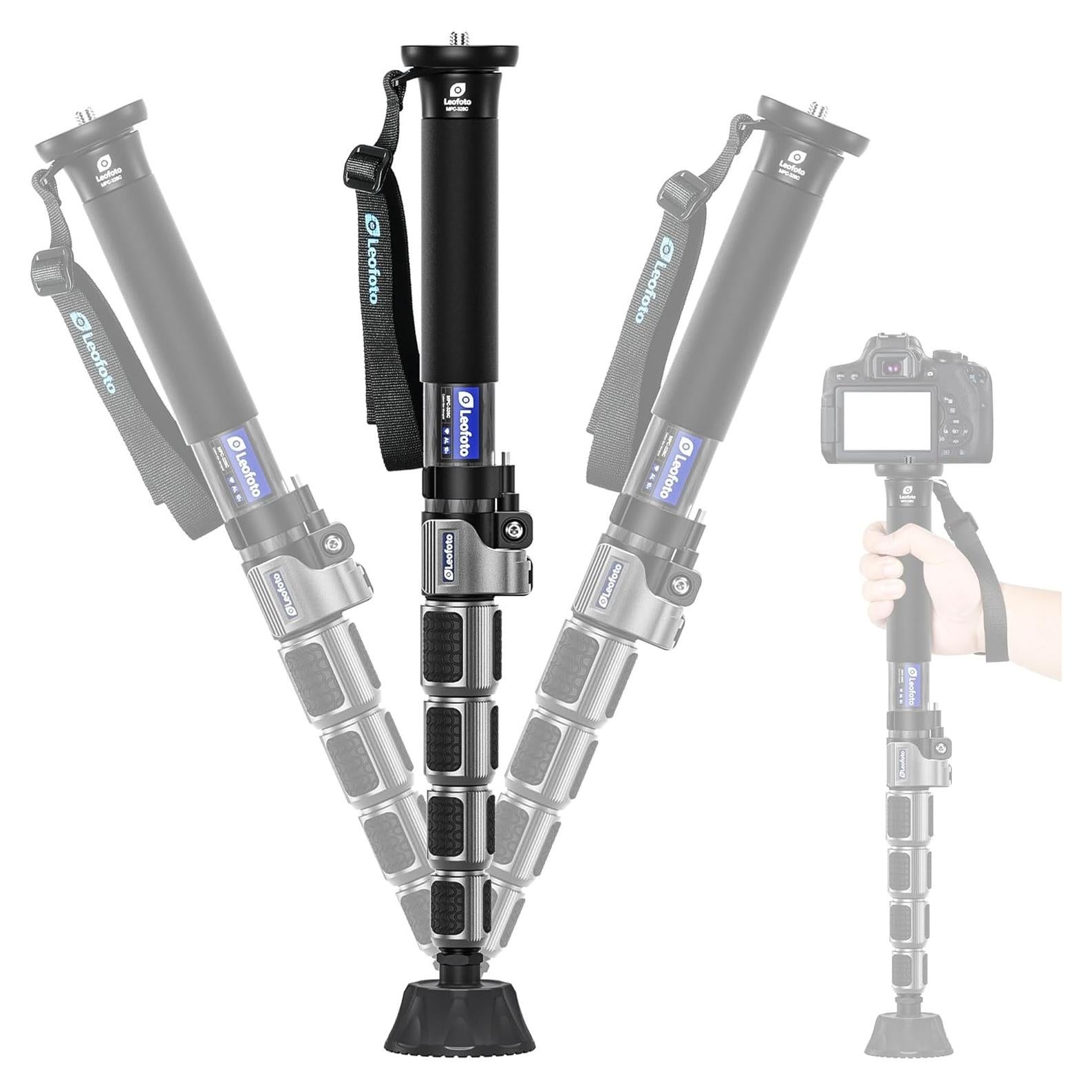 Monopie LEOFOTO LFT-MPC-326C de fibra de carbono 30kg