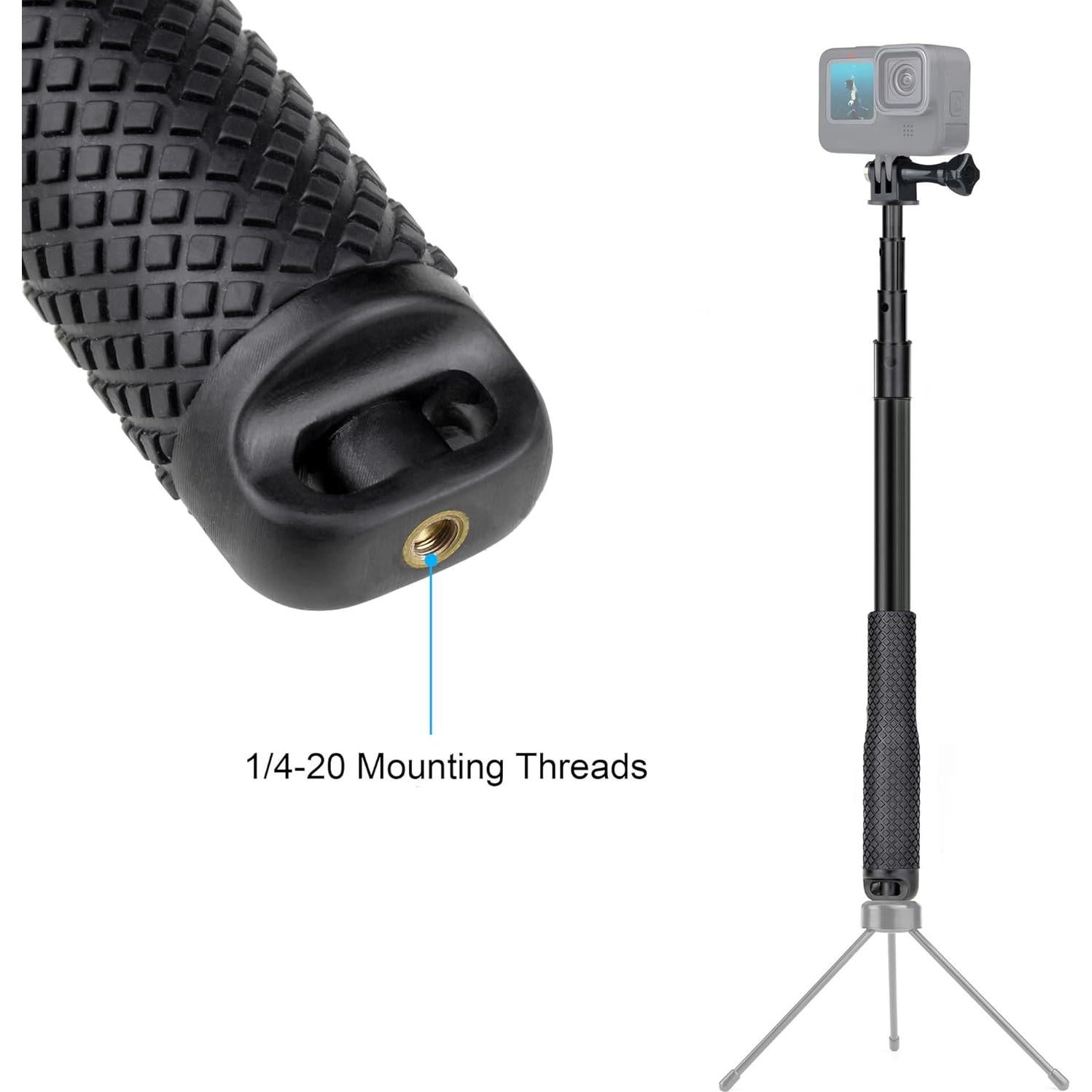 Palo de Selfie Telescópico Impermeable SOONSUN 115cm para GoPro y Móvil