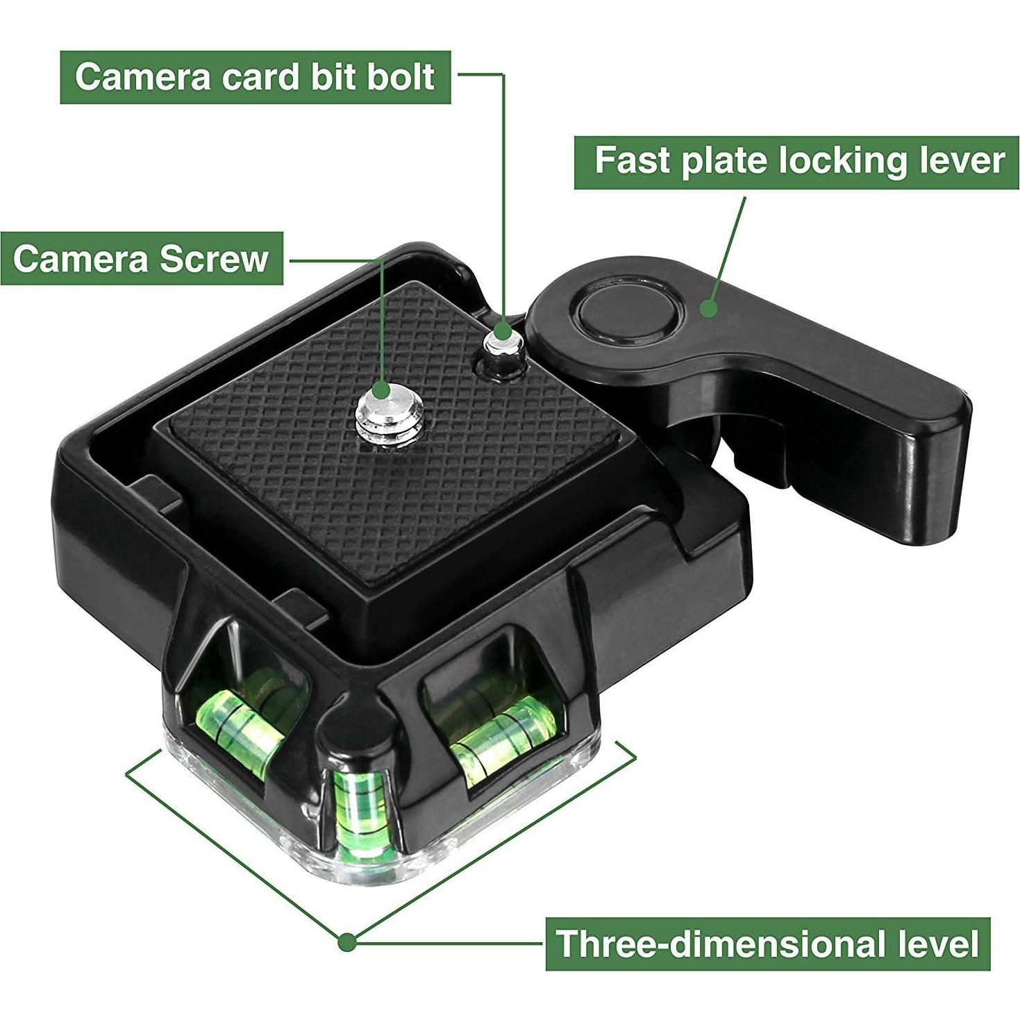 Trípode de cámara Konsait QR-40 con adaptador de liberación rápida