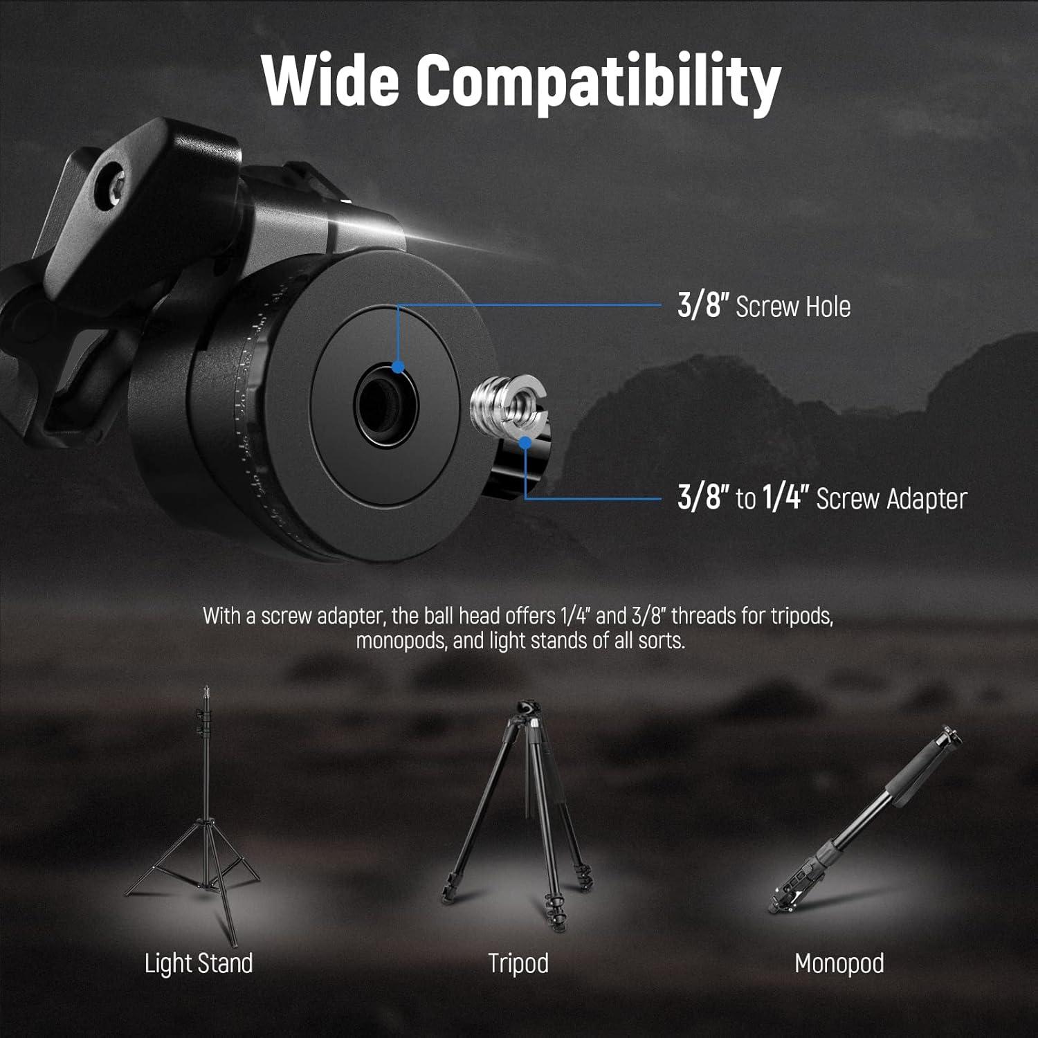 Cabezal de Bola NEEWER GM36 para Trípode 36mm 15kg