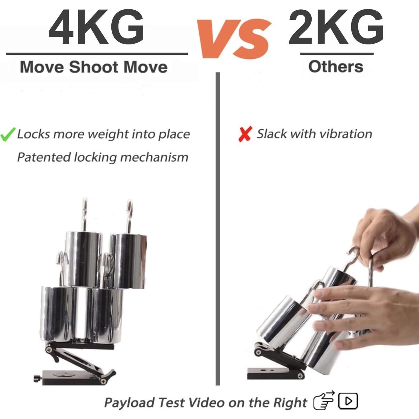 Cabezal de trípode Z Flex Tilt MOVE SHOOT MOVE - 220g