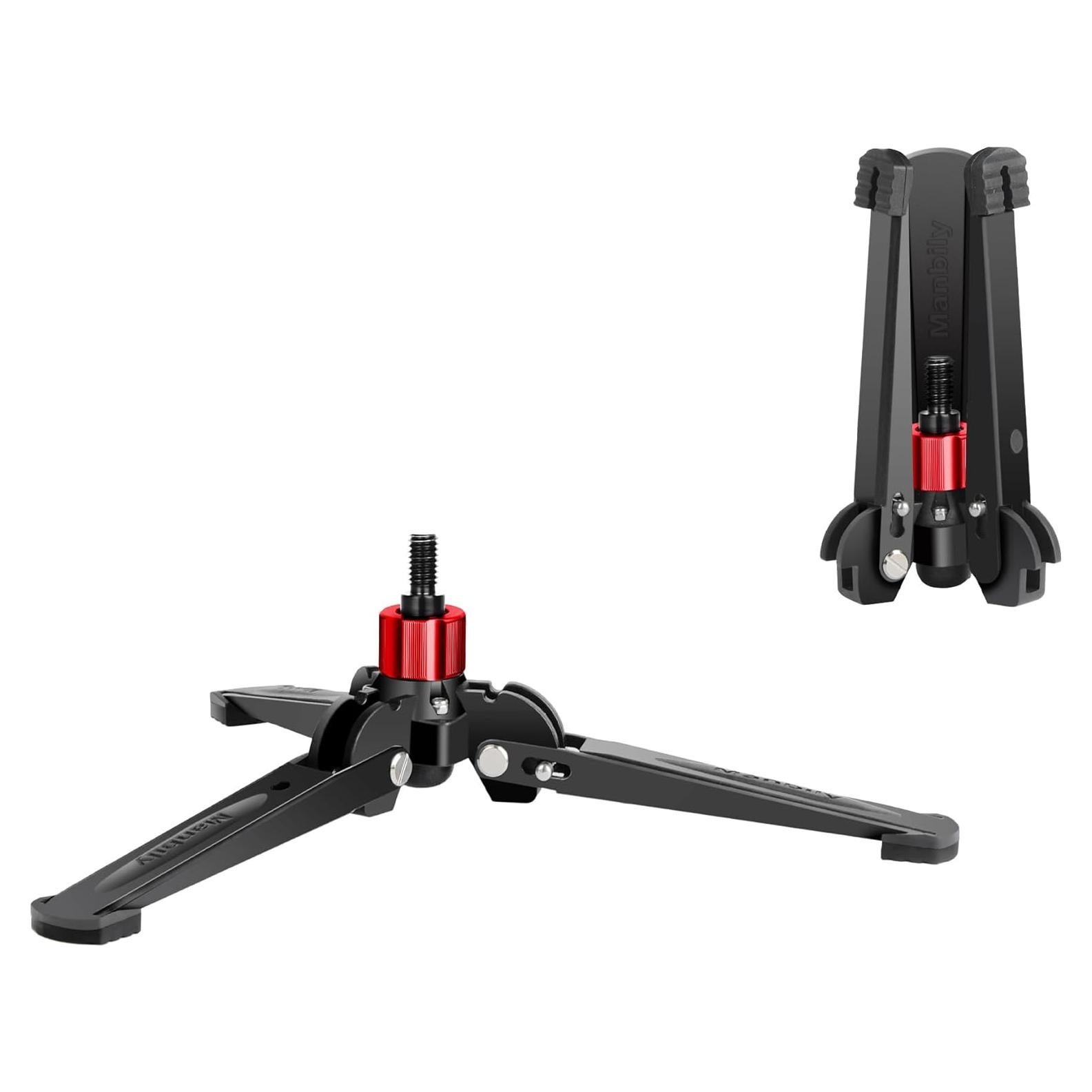 Base de Trípode Manbily M-2 Rojo para Monopodos 14.5 cm