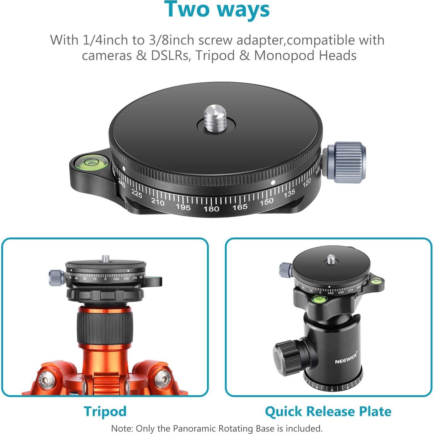 Base panorámica Neewer para cámara con cabezal de bola 10 kg