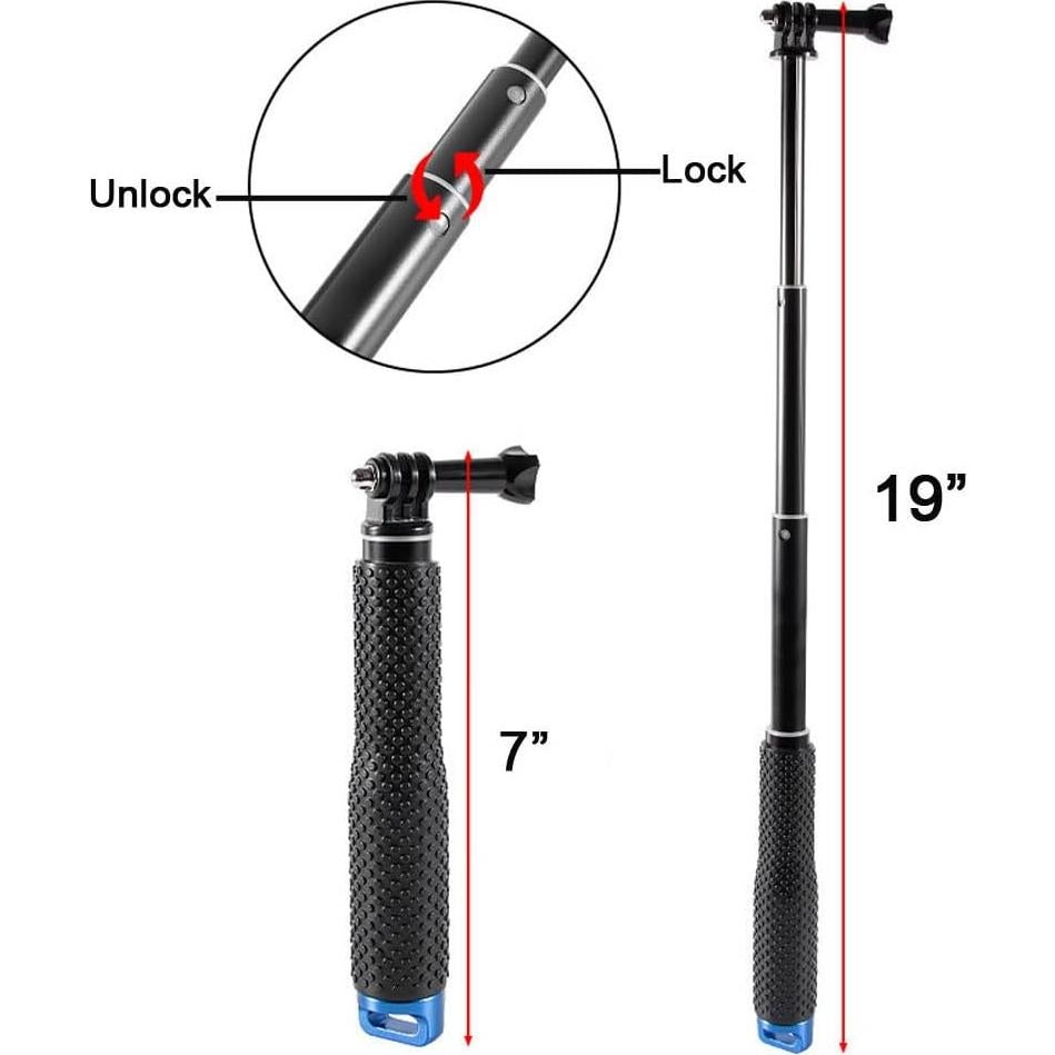 Palos de Selfie Extensible Alsukeay S-Pole 17.78-48.26 cm