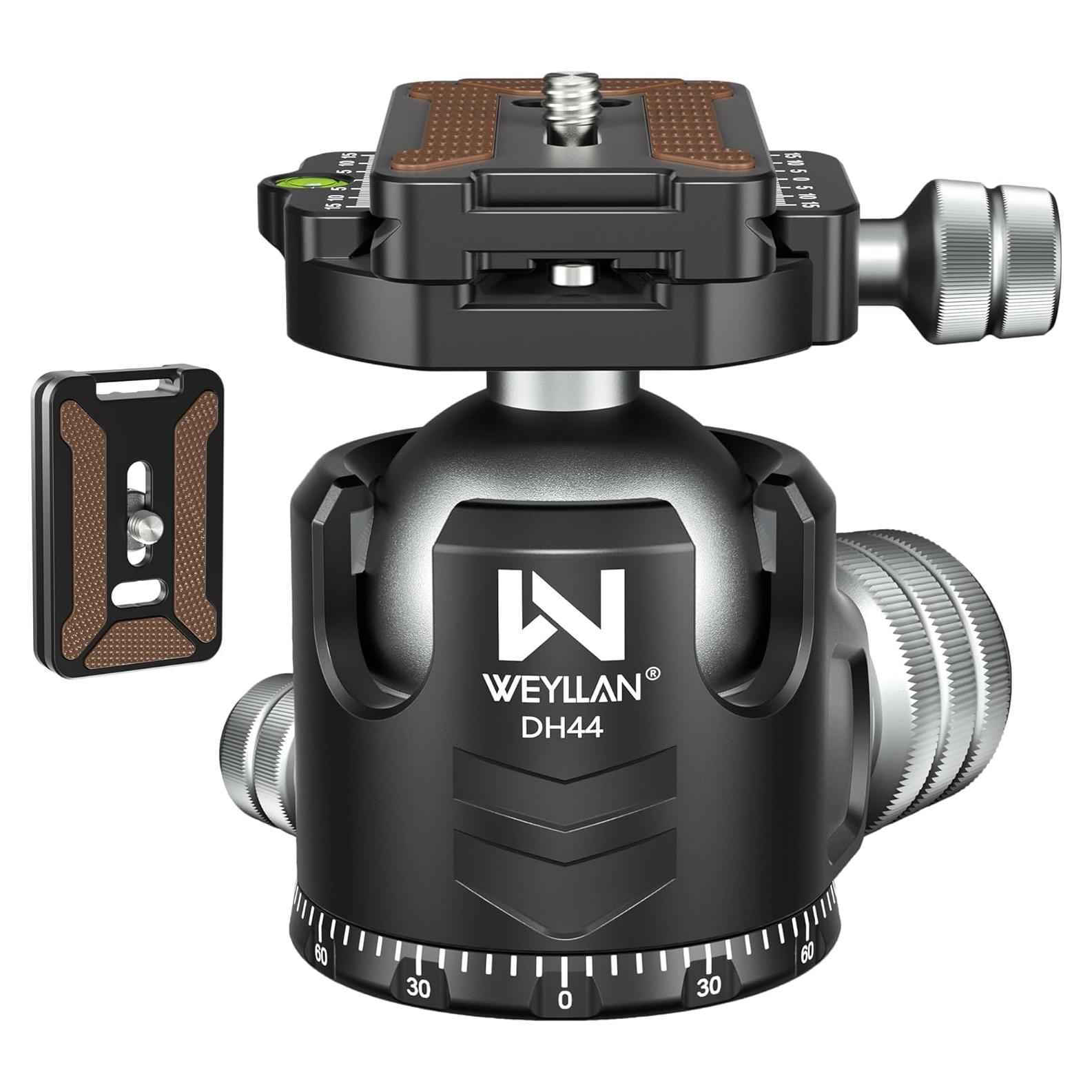 Cabezal de trípode WEYLLAN DH44 44mm 25kg panorámico