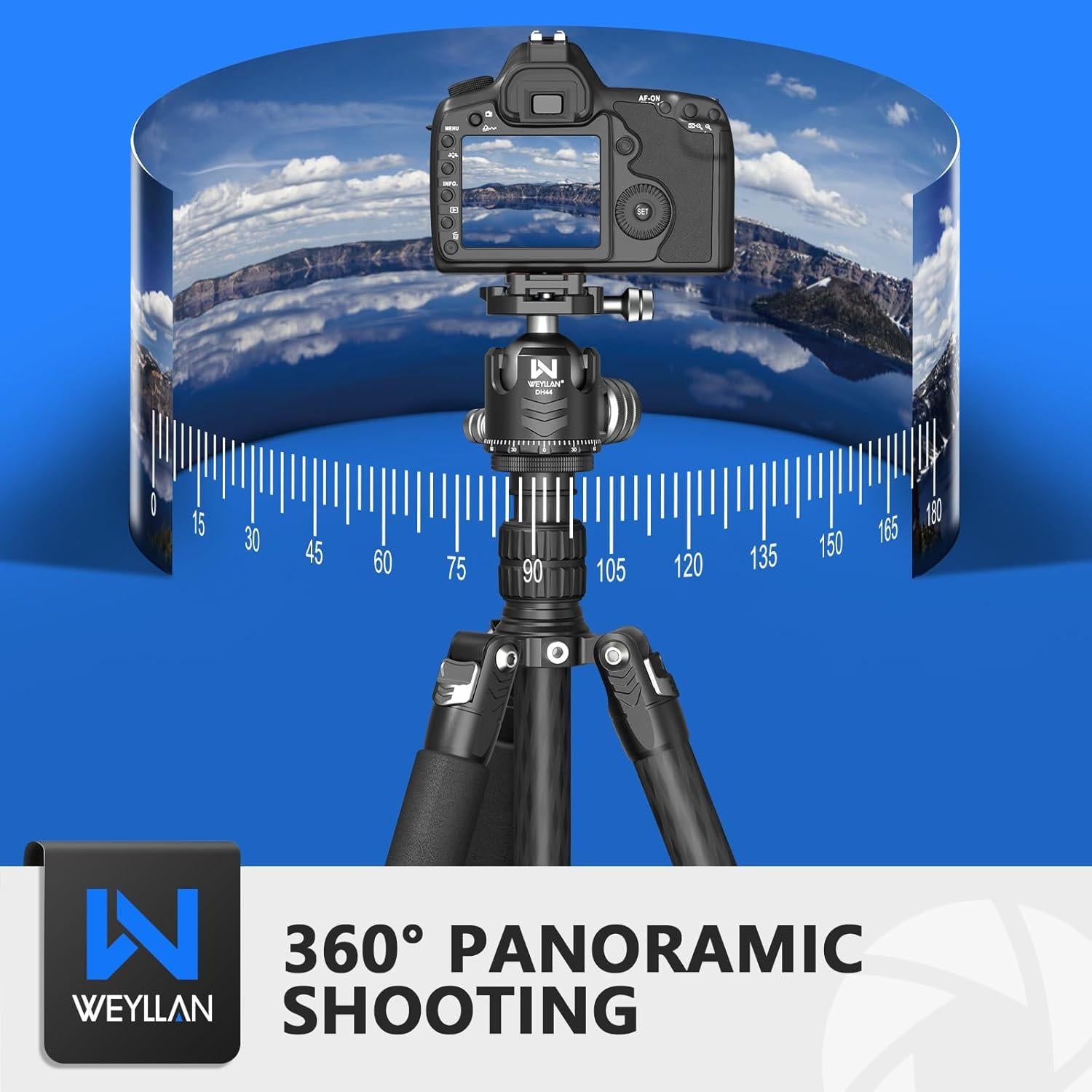 Cabezal de trípode WEYLLAN DH44 44mm 25kg panorámico