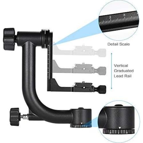 Cabezal de Gimbal Andoer para Trípode 30Lbs Aluminio