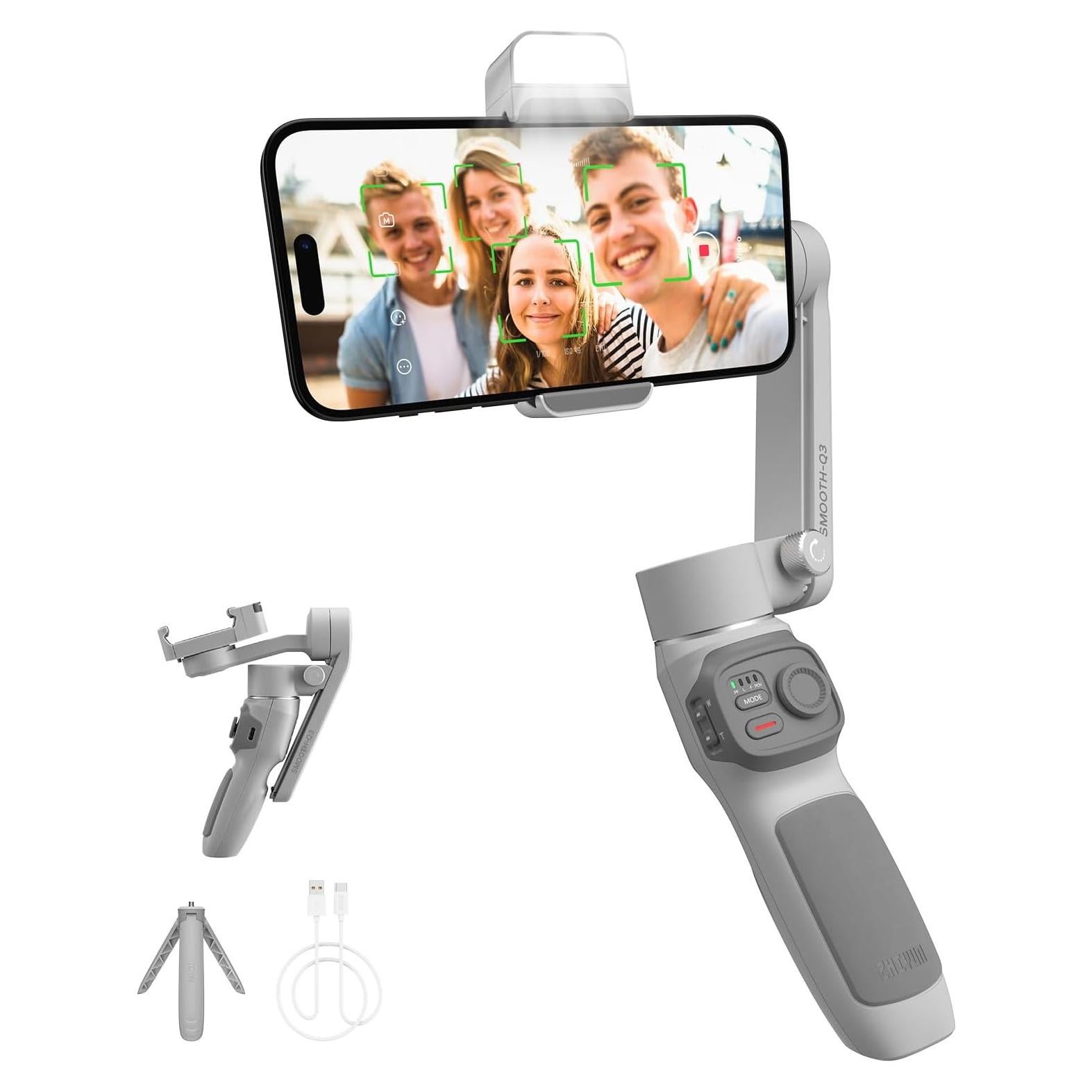 Estabilizador Zhiyun Smooth Q3 para Smartphone 3 Ejes con Luz