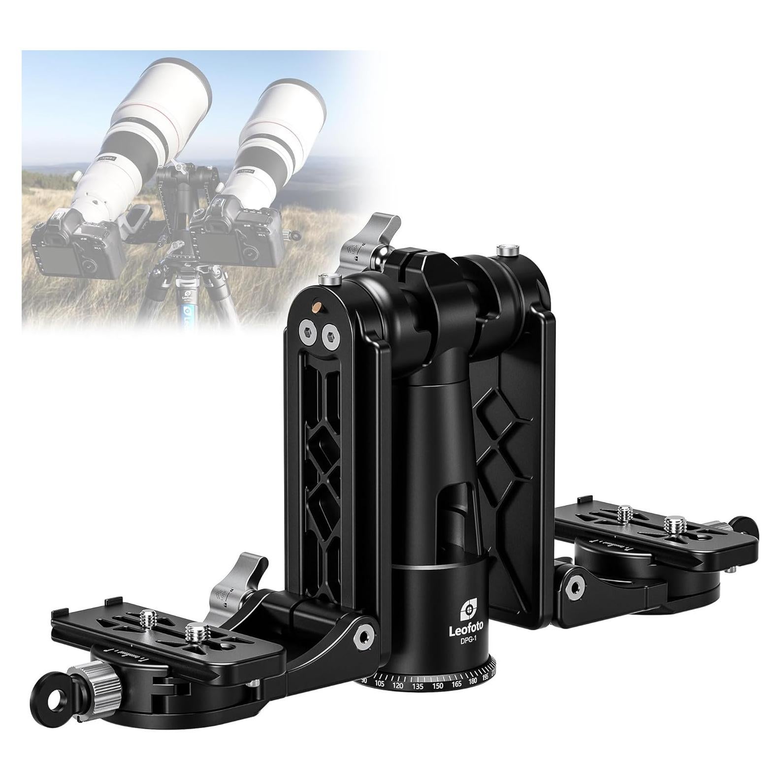 Cabezal Gimbal Profesional Leofoto DPG-1, Carga 25kg, Plegable