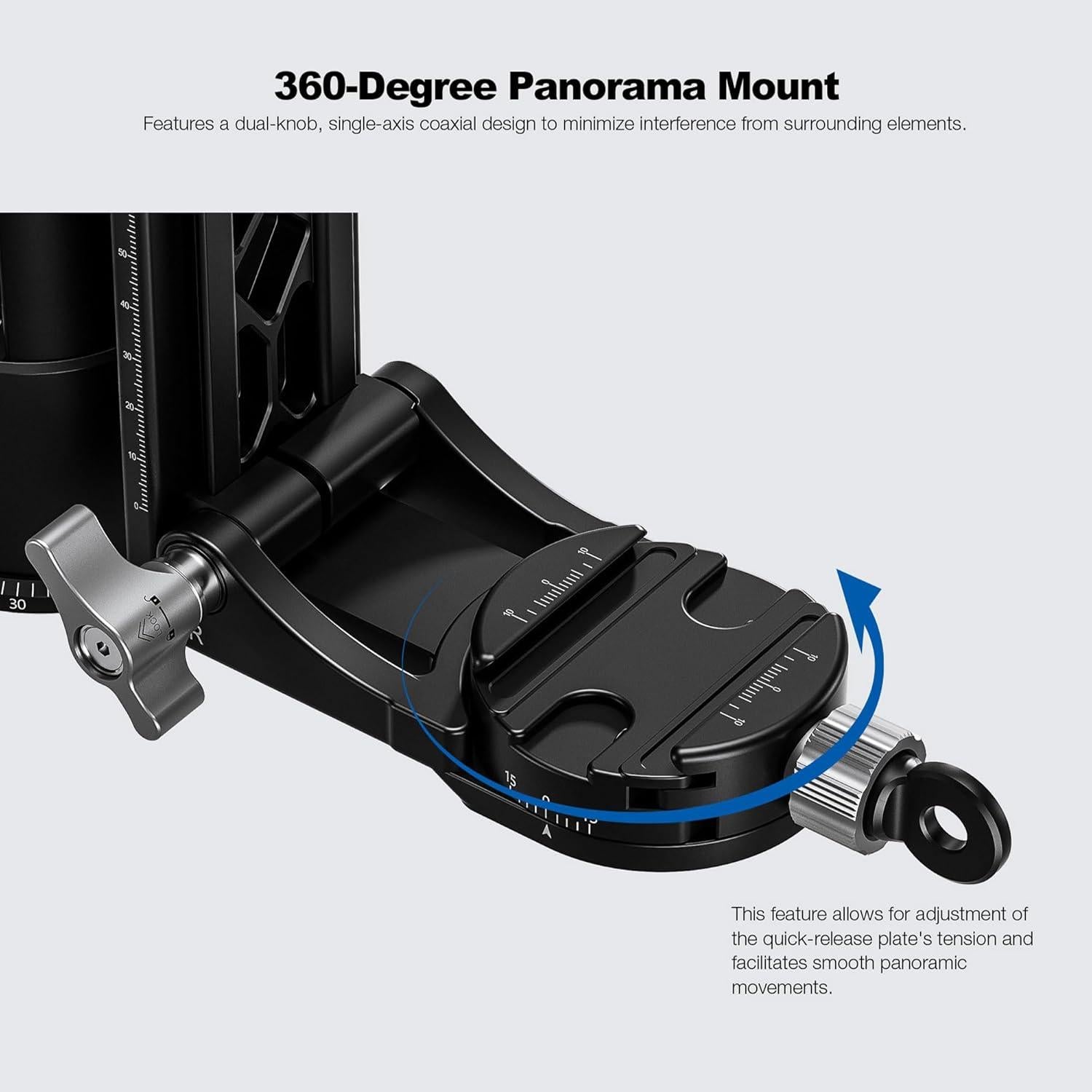 Cabezal Gimbal Profesional Leofoto DPG-1, Carga 25kg, Plegable