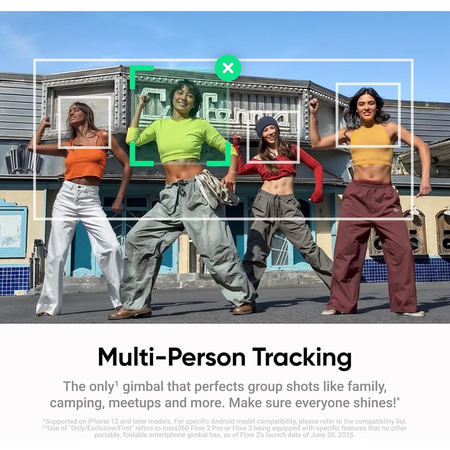 Gimbal Plegable Insta360 Flow 2 Blanco - Seguimiento AI para Teléfonos
