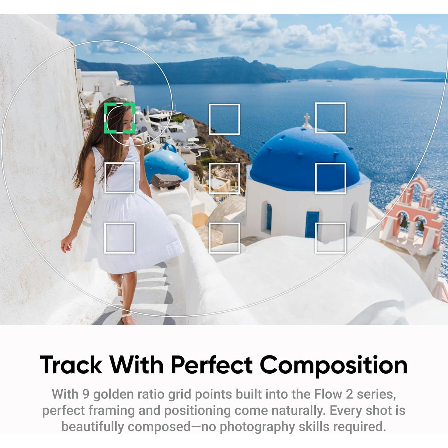 Gimbal Plegable Insta360 Flow 2 Blanco - Seguimiento AI para Teléfonos