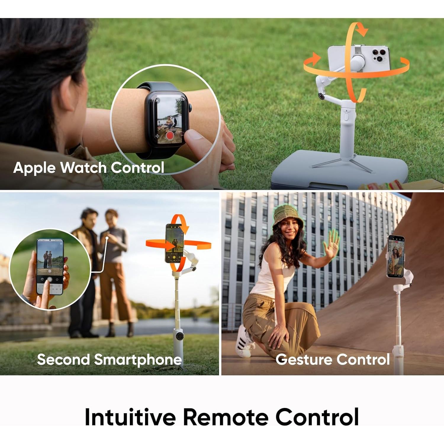 Gimbal Plegable Insta360 Flow 2 Blanco - Seguimiento AI para Teléfonos