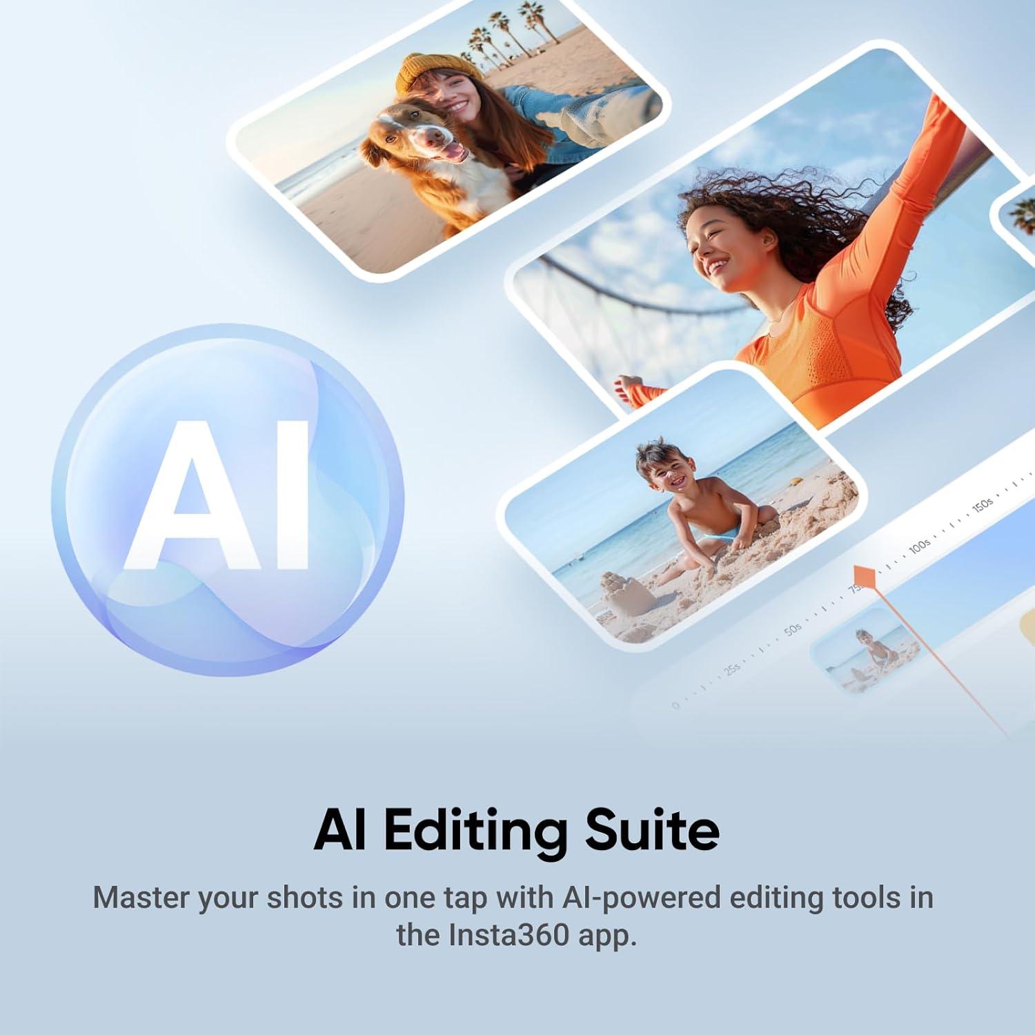 Gimbal Plegable Insta360 Flow 2 Blanco - Seguimiento AI para Teléfonos