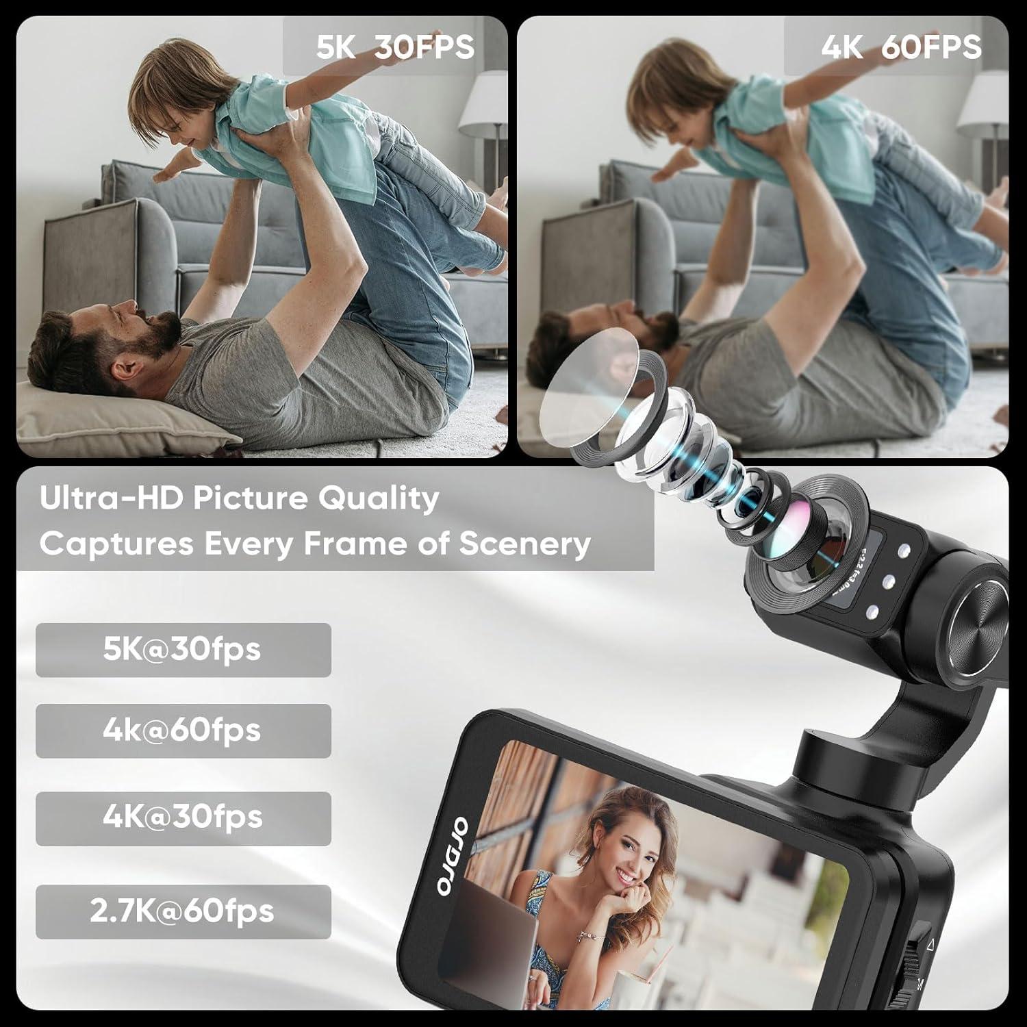 Cámara de Mano ORDRO M5 5K con Estabilización y WiFi