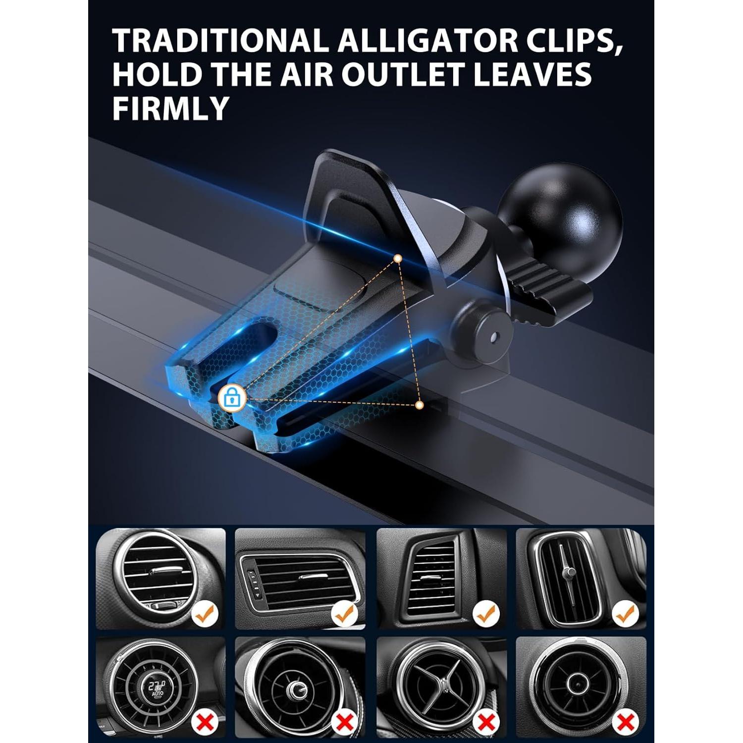 Cargador Inalámbrico para Auto MOKPR 15W Soporte Teléfono Negro