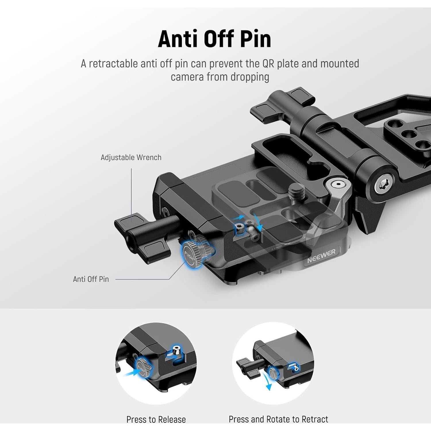 Placa de Batería V NEEWER PS015 PRO Plegable y Ligera