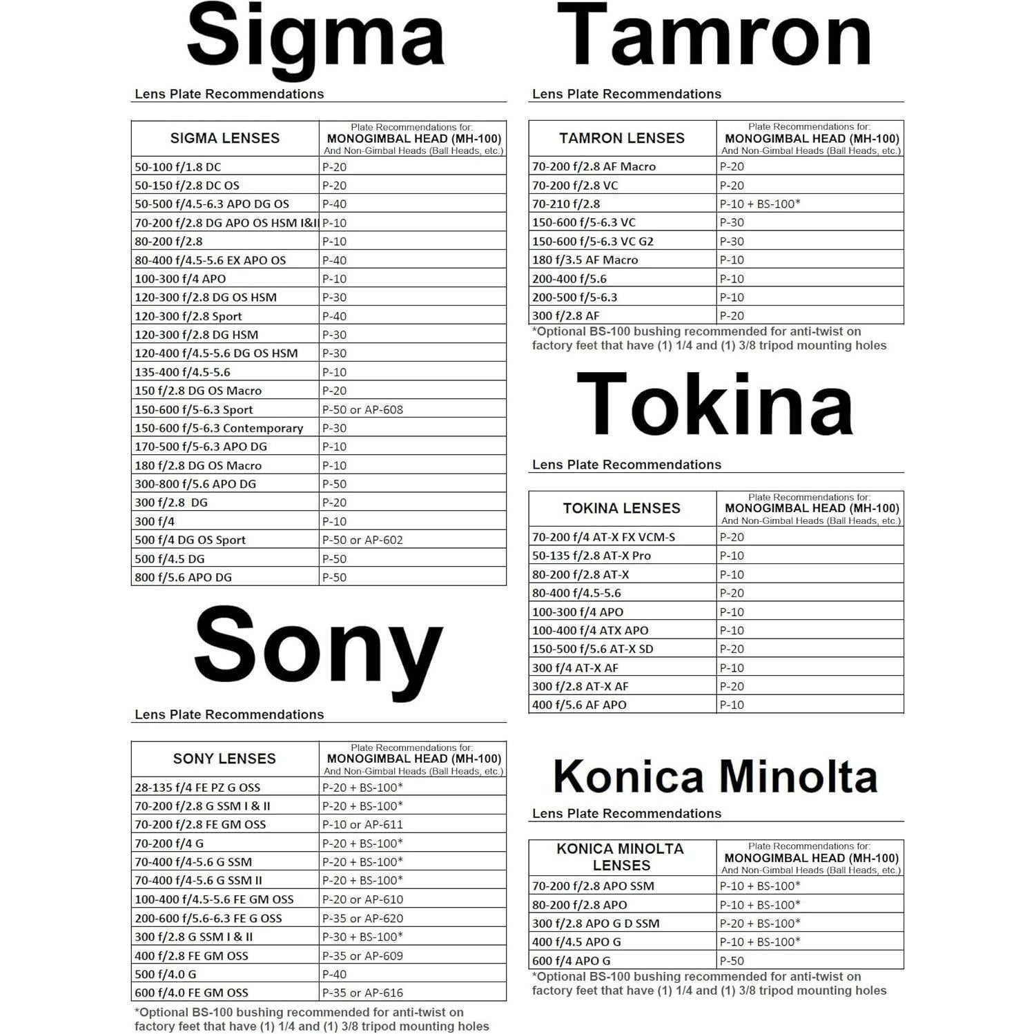 Cabezal MonoGimbal Wimberley MH-100 para Monopodios