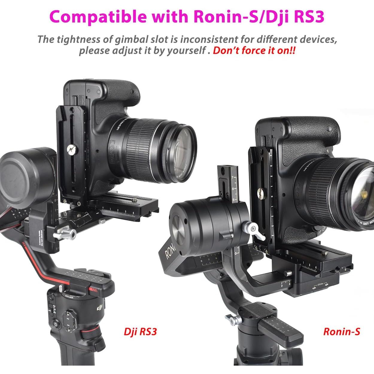 Placa de Liberación Rápida Vertical Akeipho para DJI Ronin RSC2/RS2/RS3