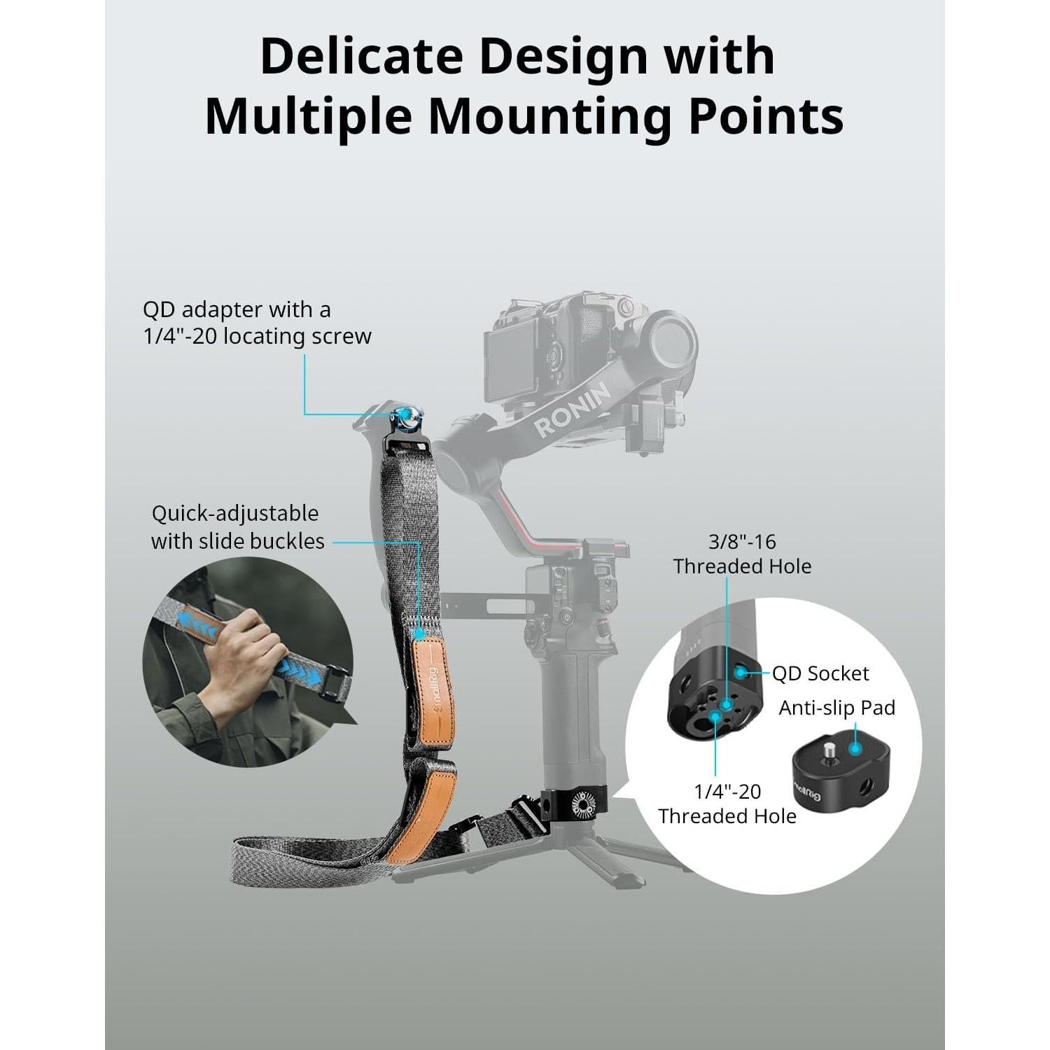 Correa de Hombro SmallRig 4118-SR para Gimbal DJI RS2/RS3