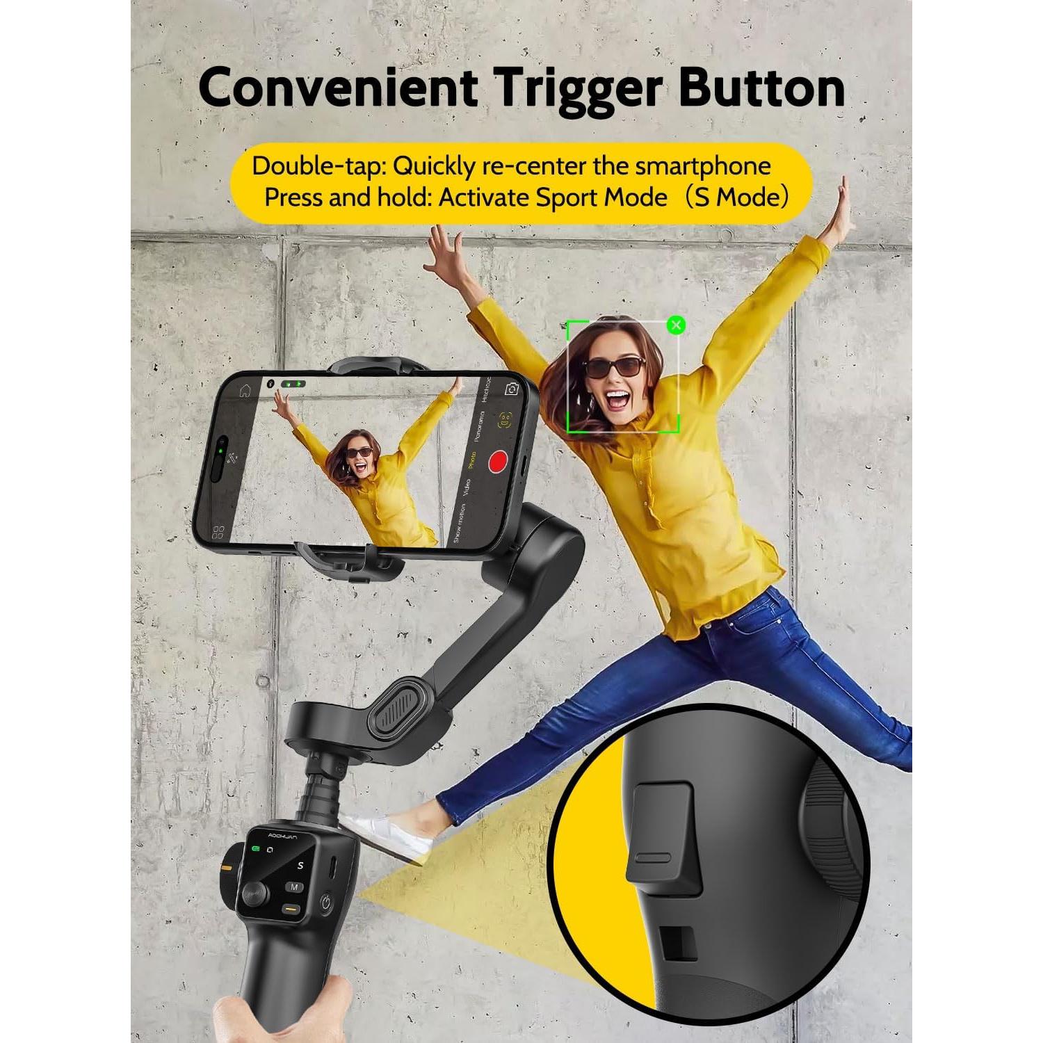 Estabilizador de Cardán 3 Ejes AOCHUAN Smart V8 Negro