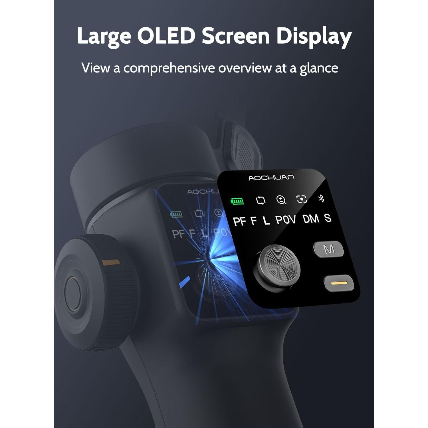 Estabilizador de Cardán 3 Ejes AOCHUAN Smart V8 Negro