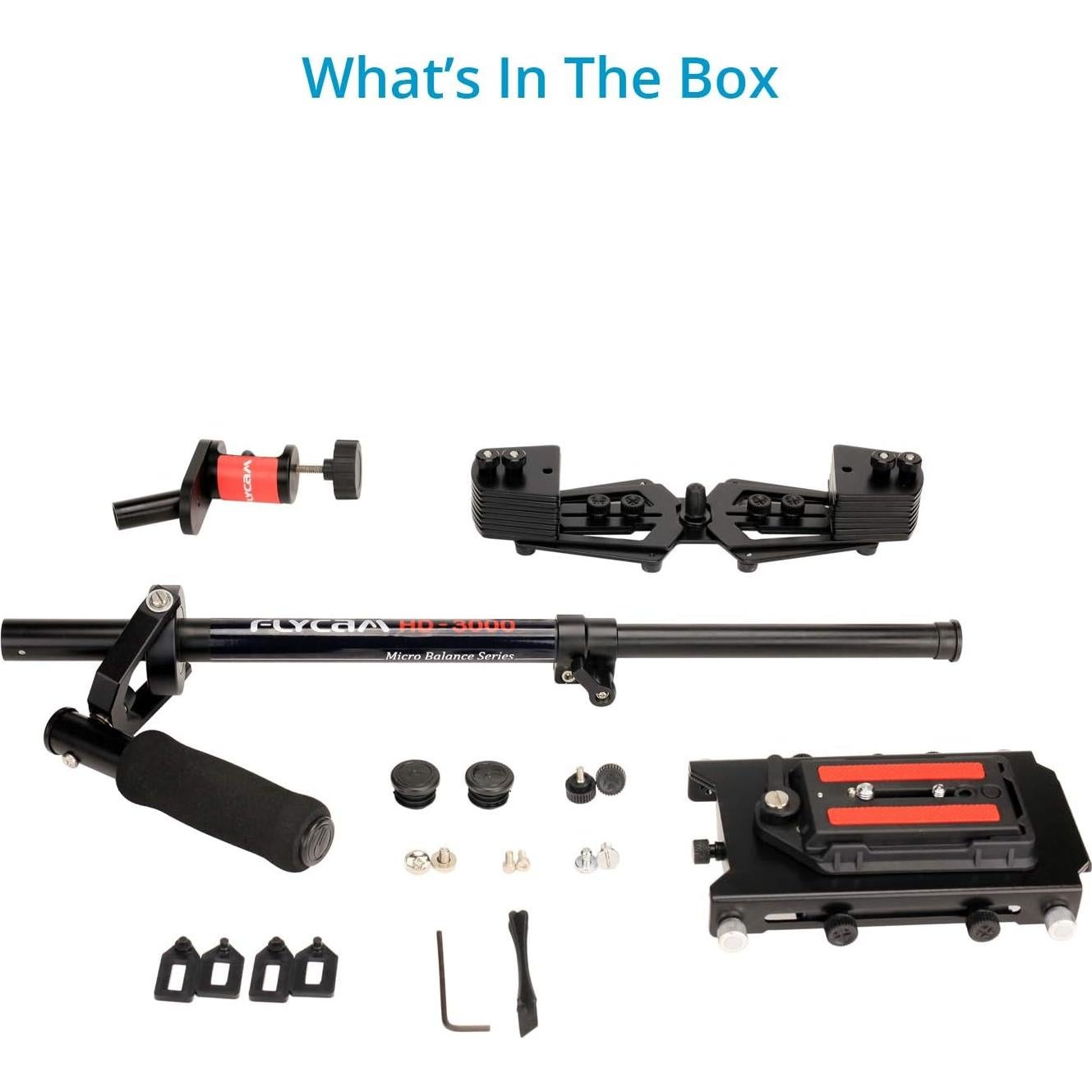 Estabilizador de Mano FLYCAM HD-3000 para Cámaras DSLR 1.36kg