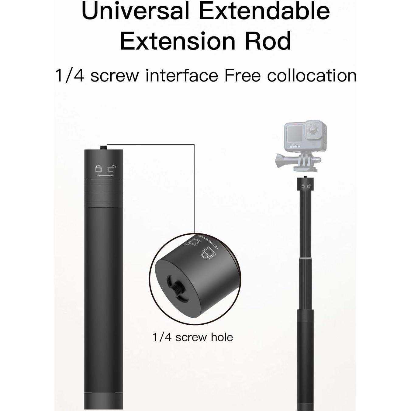 Varilla de Extensión Aochuan 73 cm para Gimbal y Cámaras