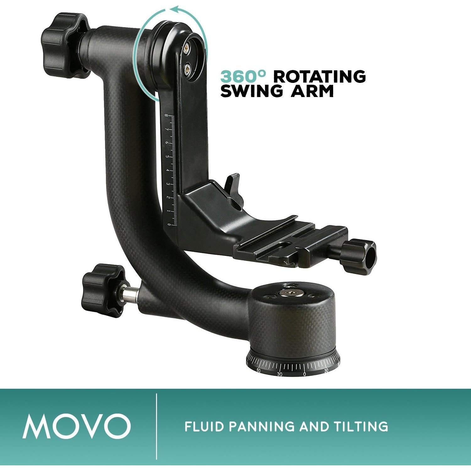 Cabezal de trípode Movo GH800 MKII fibra de carbono 15 kg