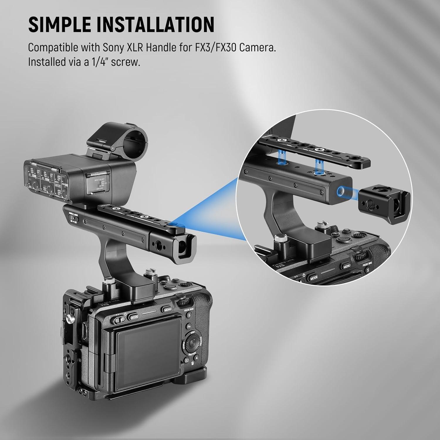 Jaula de Cámara NEEWER CA024 para Sony FX3 FX30 con Mango XLR