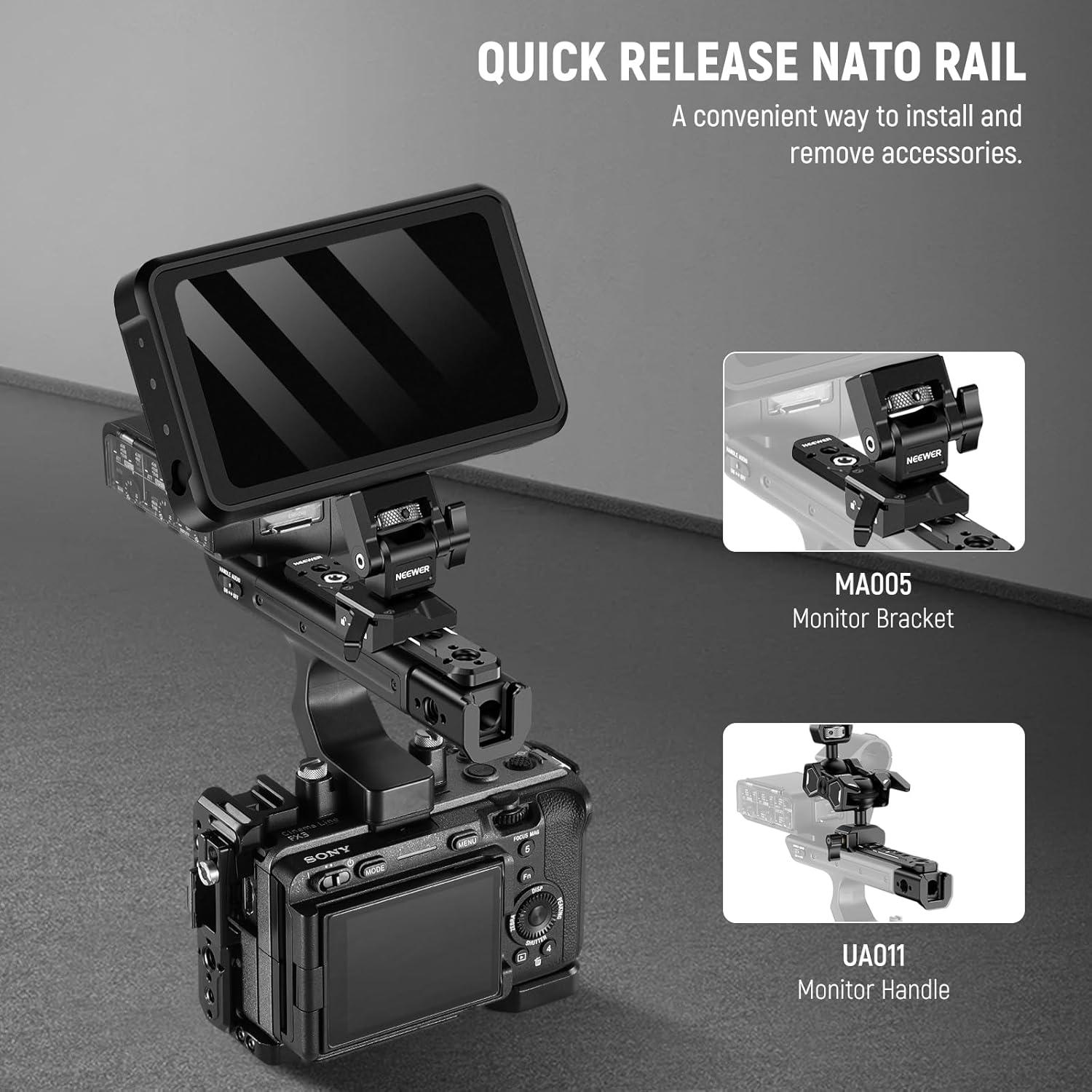 Jaula de Cámara NEEWER CA024 para Sony FX3 FX30 con Mango XLR
