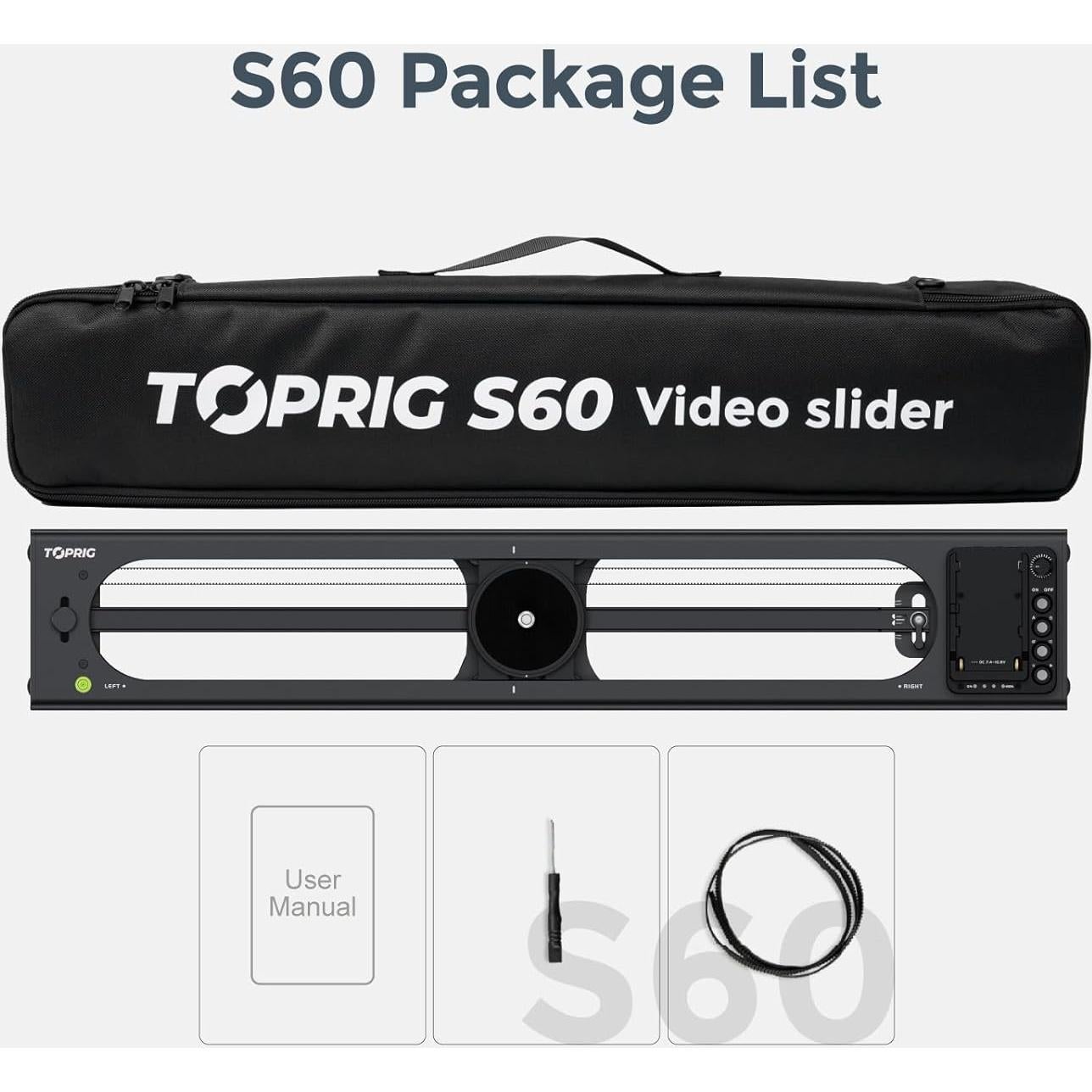 Deslizador de Cámara Motorizado Accsoon Toprig S60 1.5kg