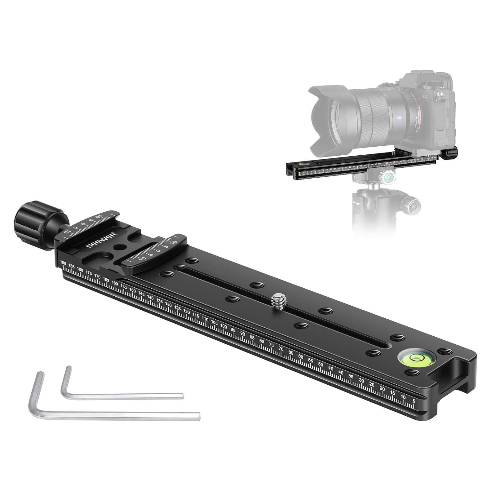 Riel de Deslizamiento Nodal Neewer 200mm con Abrazadera