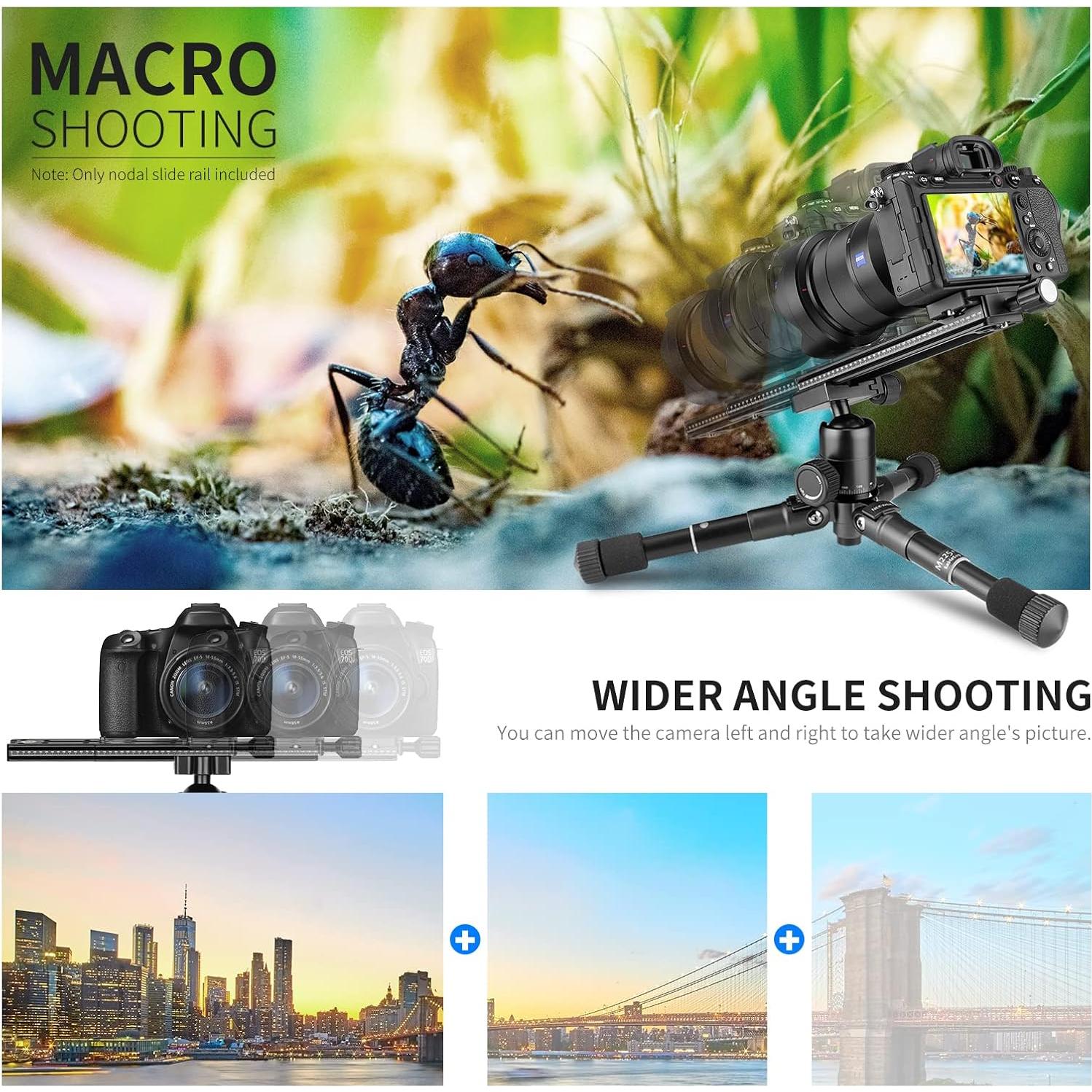 Riel de Deslizamiento Nodal Neewer 200mm con Abrazadera